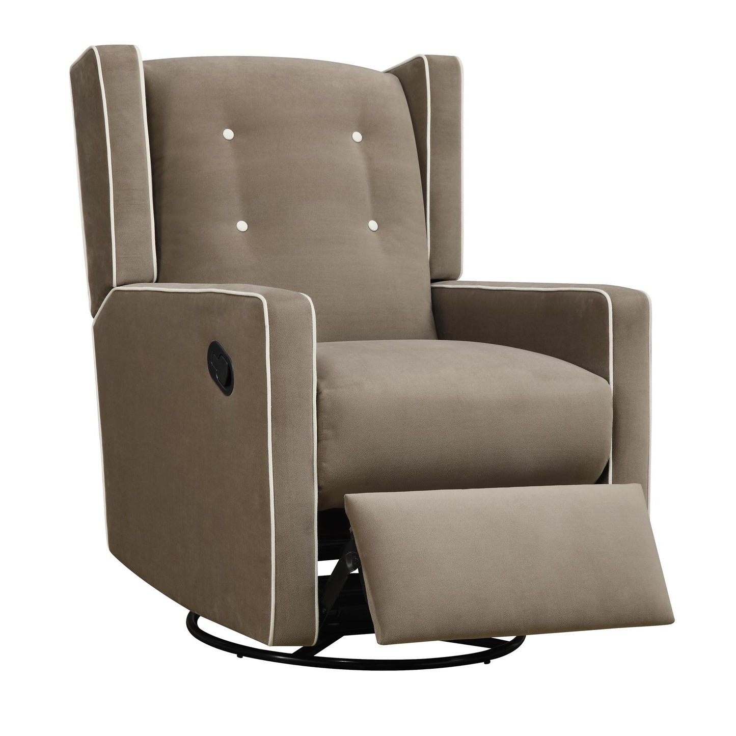 Mikayla Swivel Glider Recliner Chair Pocket Coil Seating - Mocha