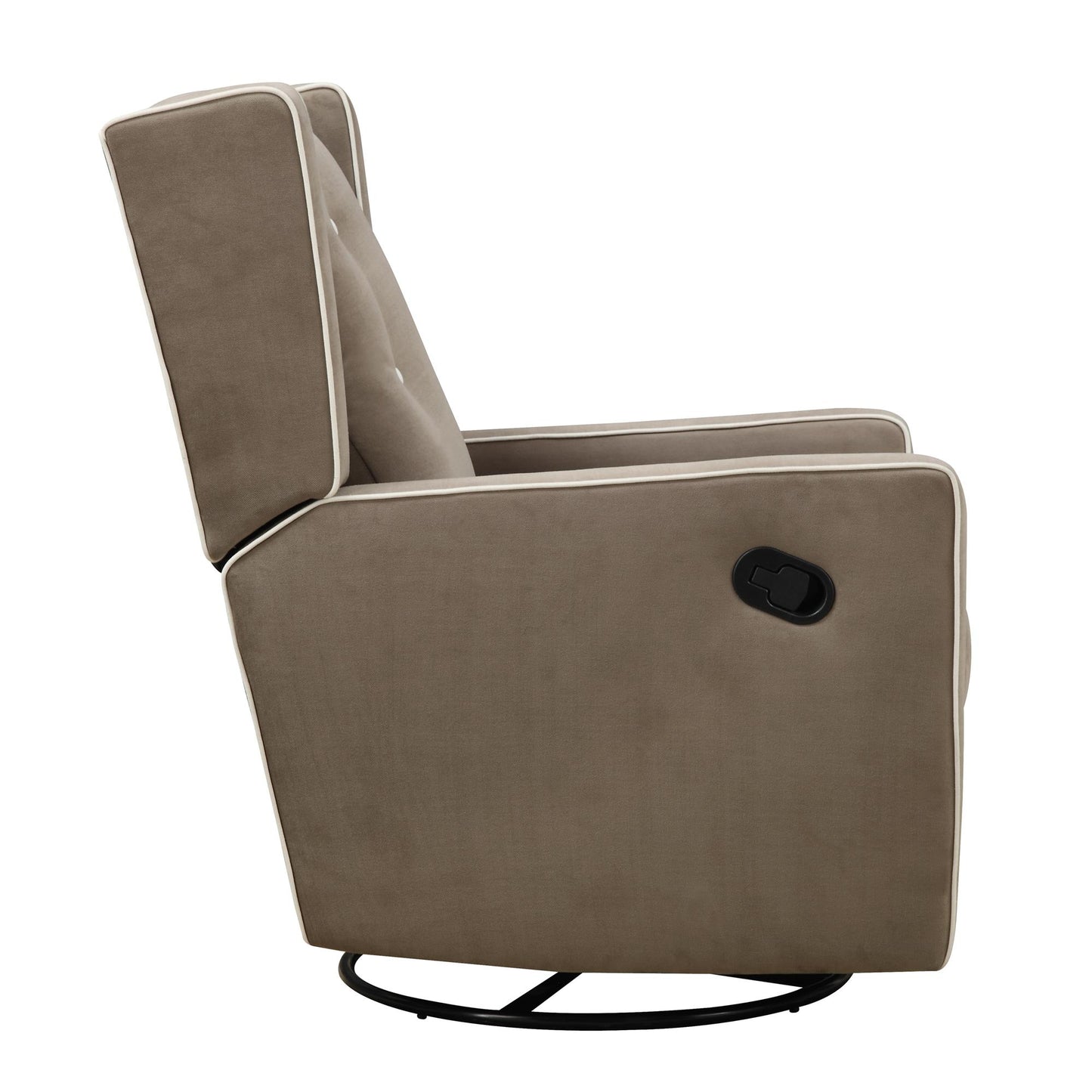 Mikayla Swivel Glider Recliner Chair Pocket Coil Seating - Mocha