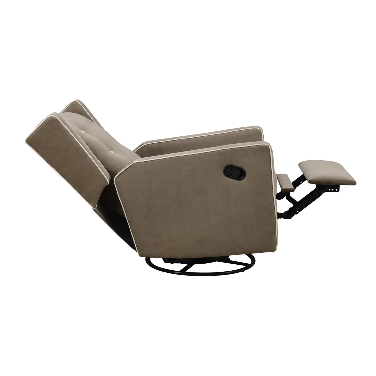 Mikayla Swivel Glider Recliner Chair Pocket Coil Seating - Mocha