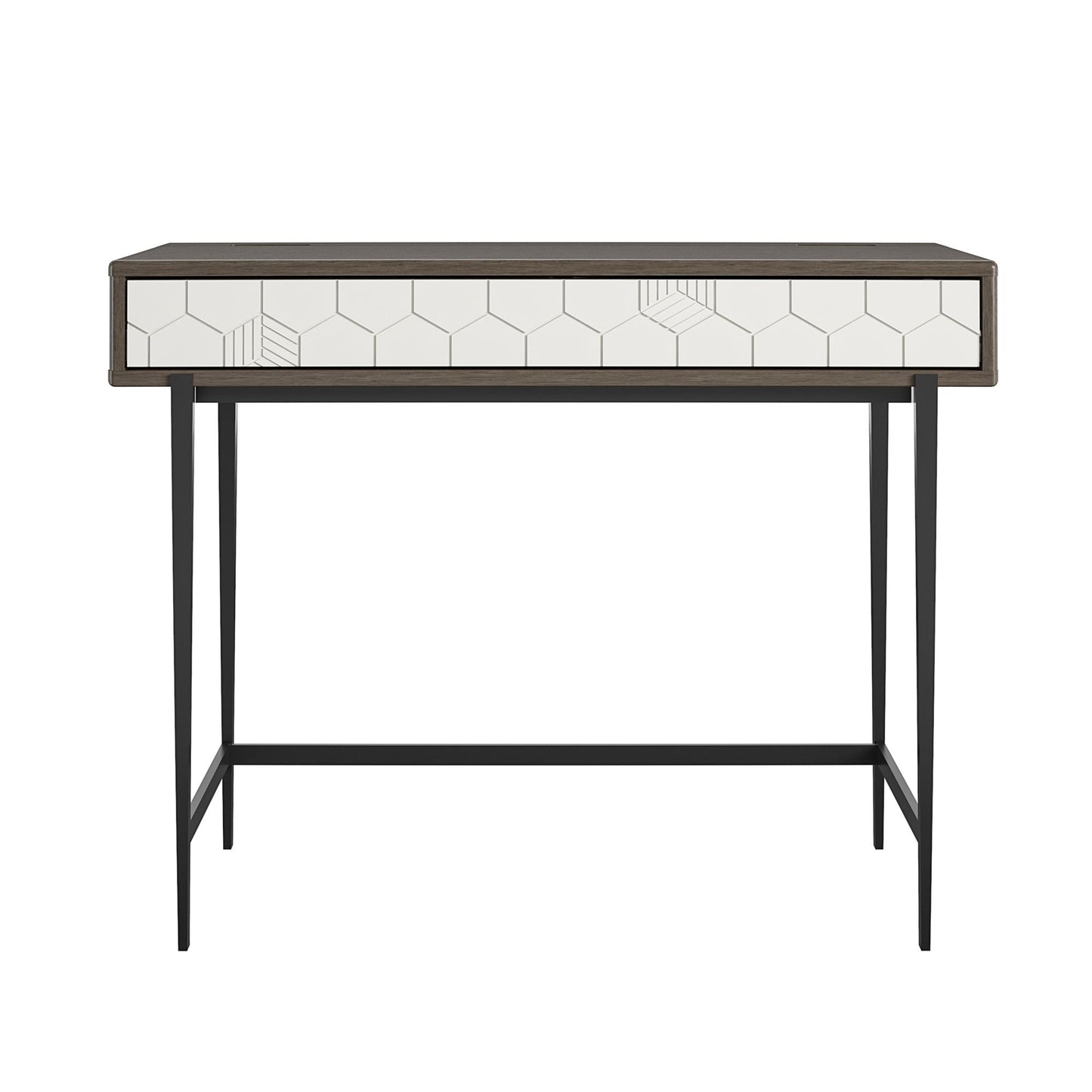 Olivia Computer Desk - Gray (Wood Grain)