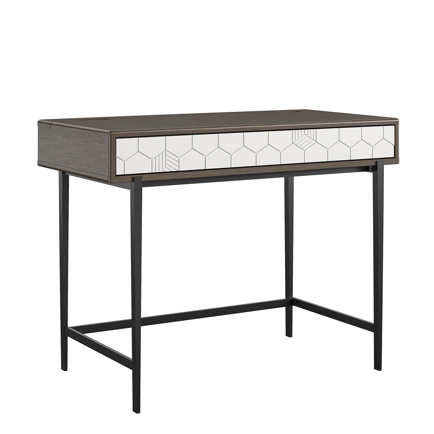 Olivia Computer Desk - Gray (Wood Grain)