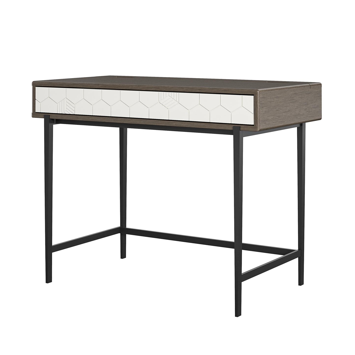 Olivia Computer Desk - Gray (Wood Grain)