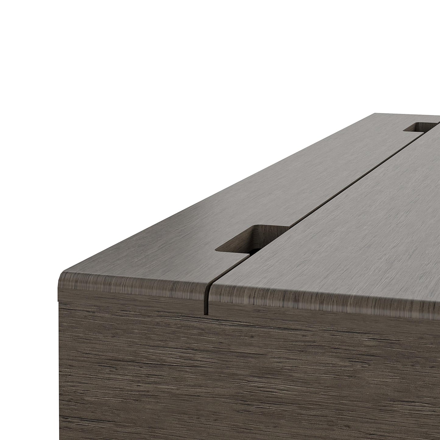 Olivia Computer Desk - Gray (Wood Grain)