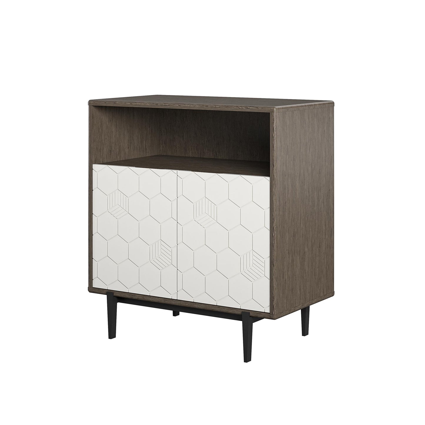 Olivia Storage Cabinet - Gray (Wood Grain)