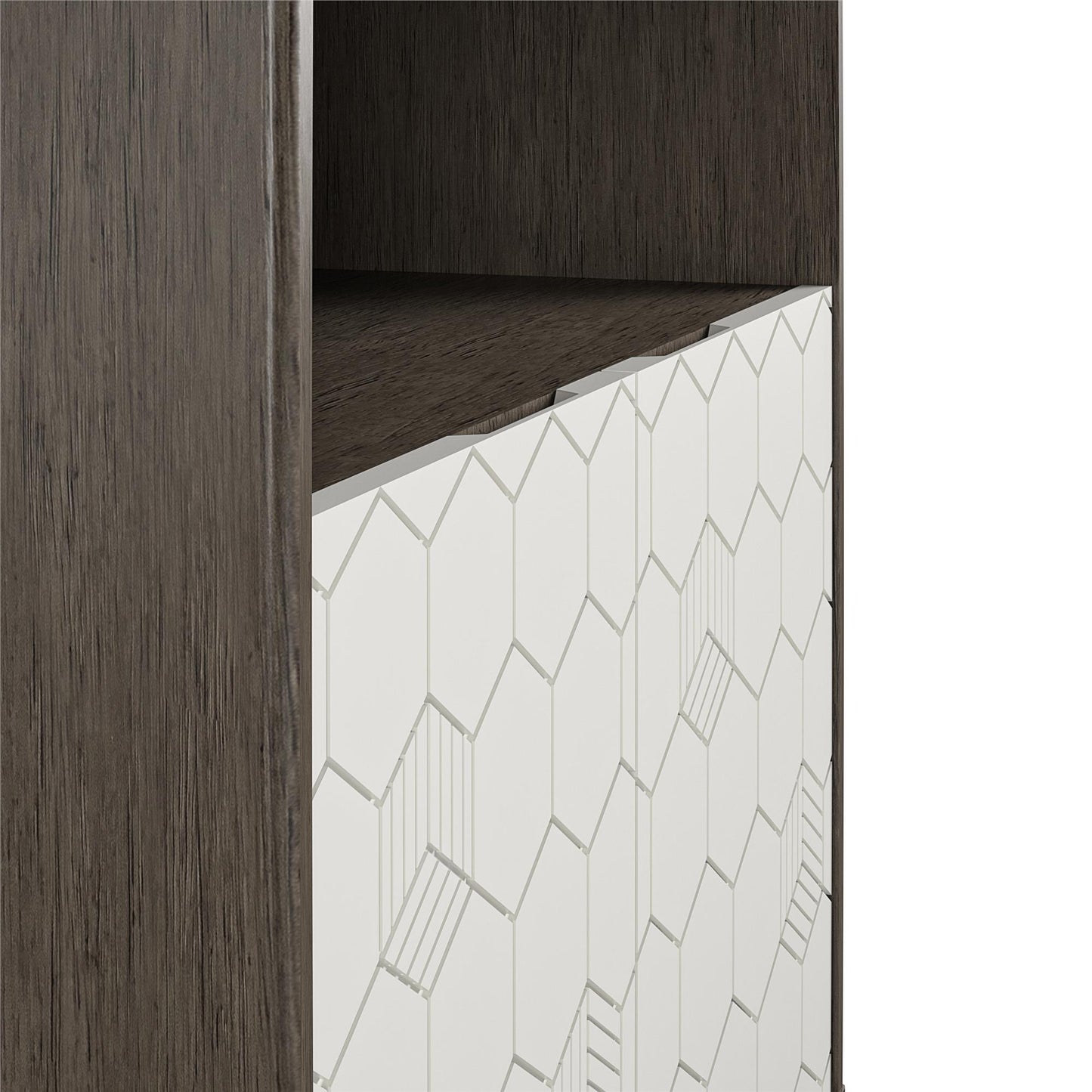 Olivia Storage Cabinet - Gray (Wood Grain)