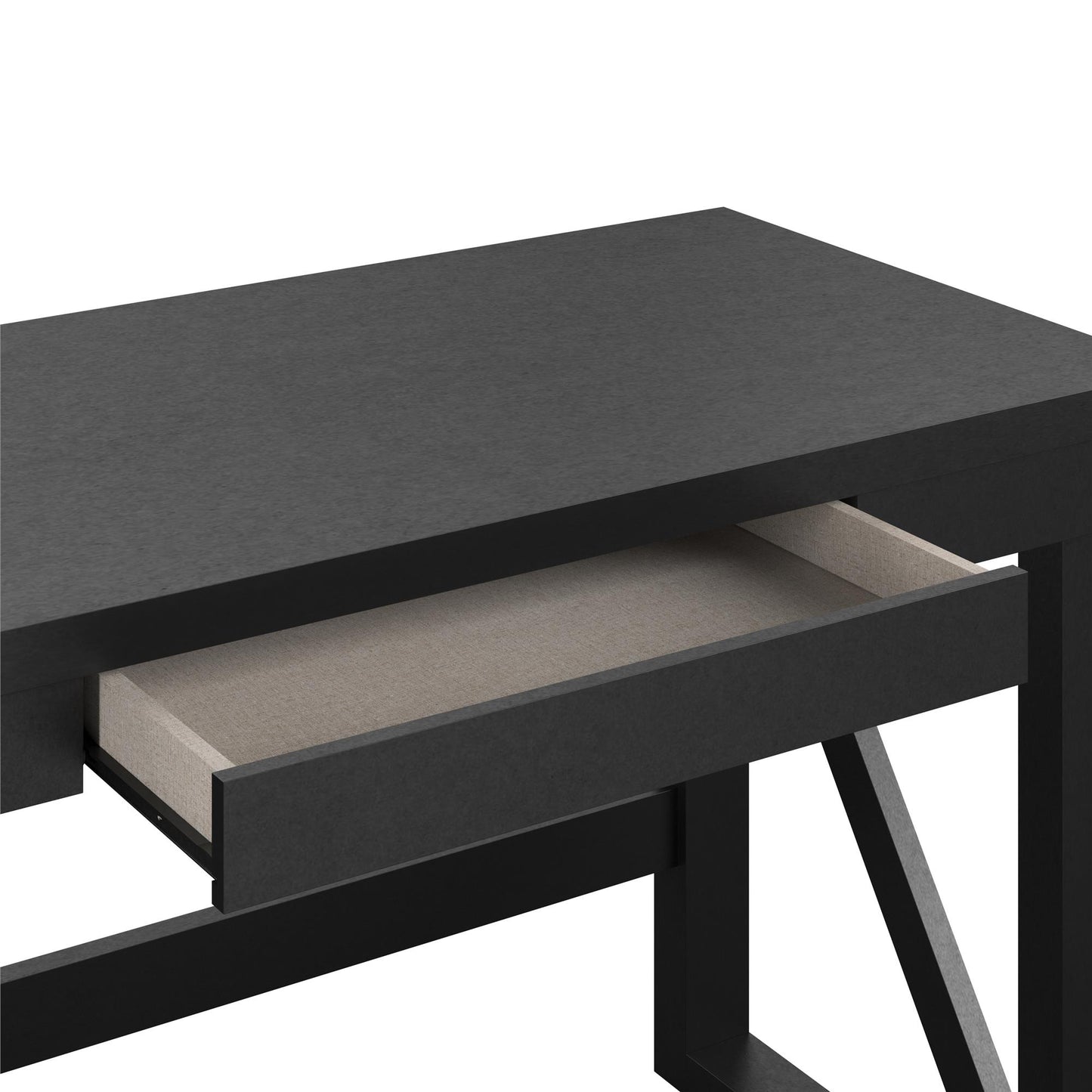 Crestwood Computer Desk with 1 Storage Drawer - Black