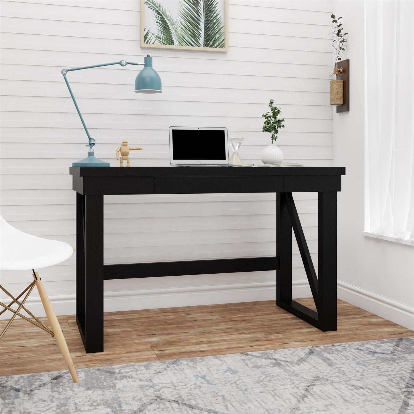 Crestwood Computer Desk with 1 Storage Drawer - Black