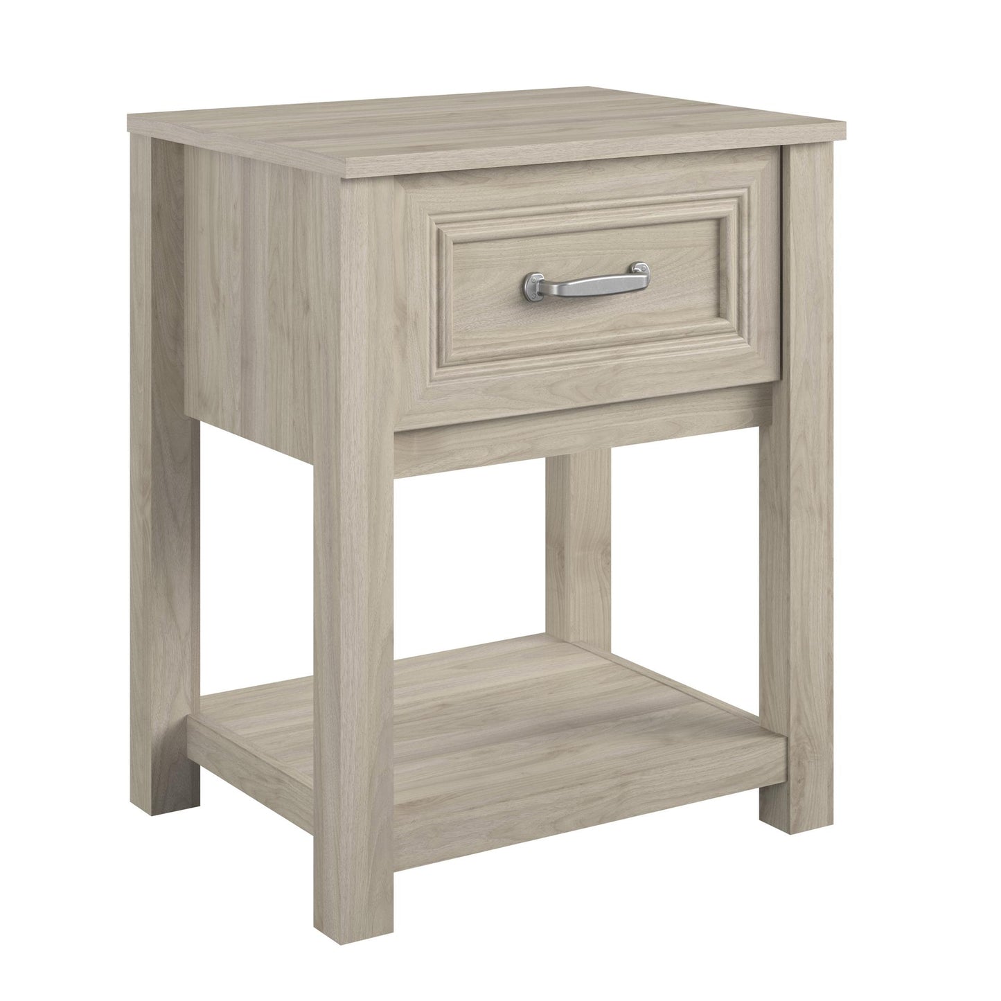 Sierra Ridge Levi Kids’ 1 Drawer Nightstand and Lower Shelf - Light Walnut