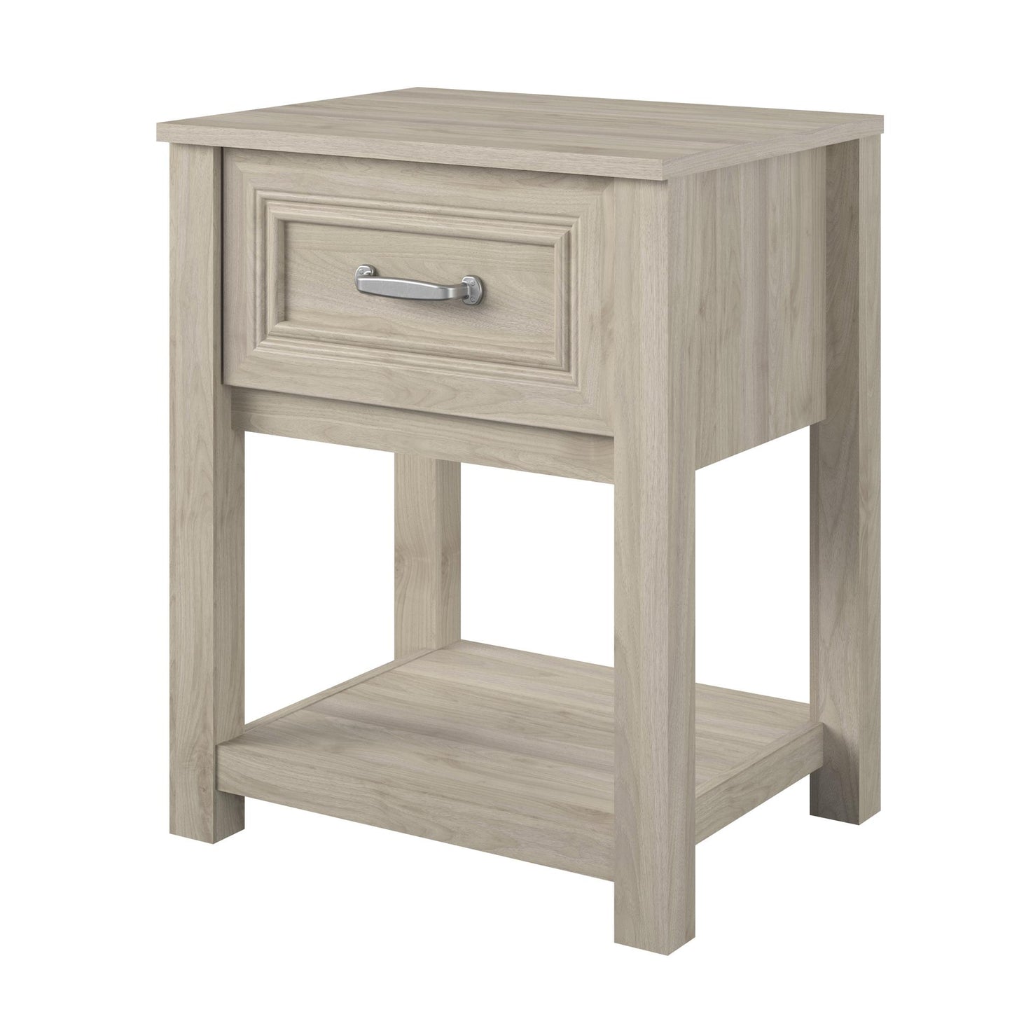 Sierra Ridge Levi Kids’ 1 Drawer Nightstand and Lower Shelf - Light Walnut