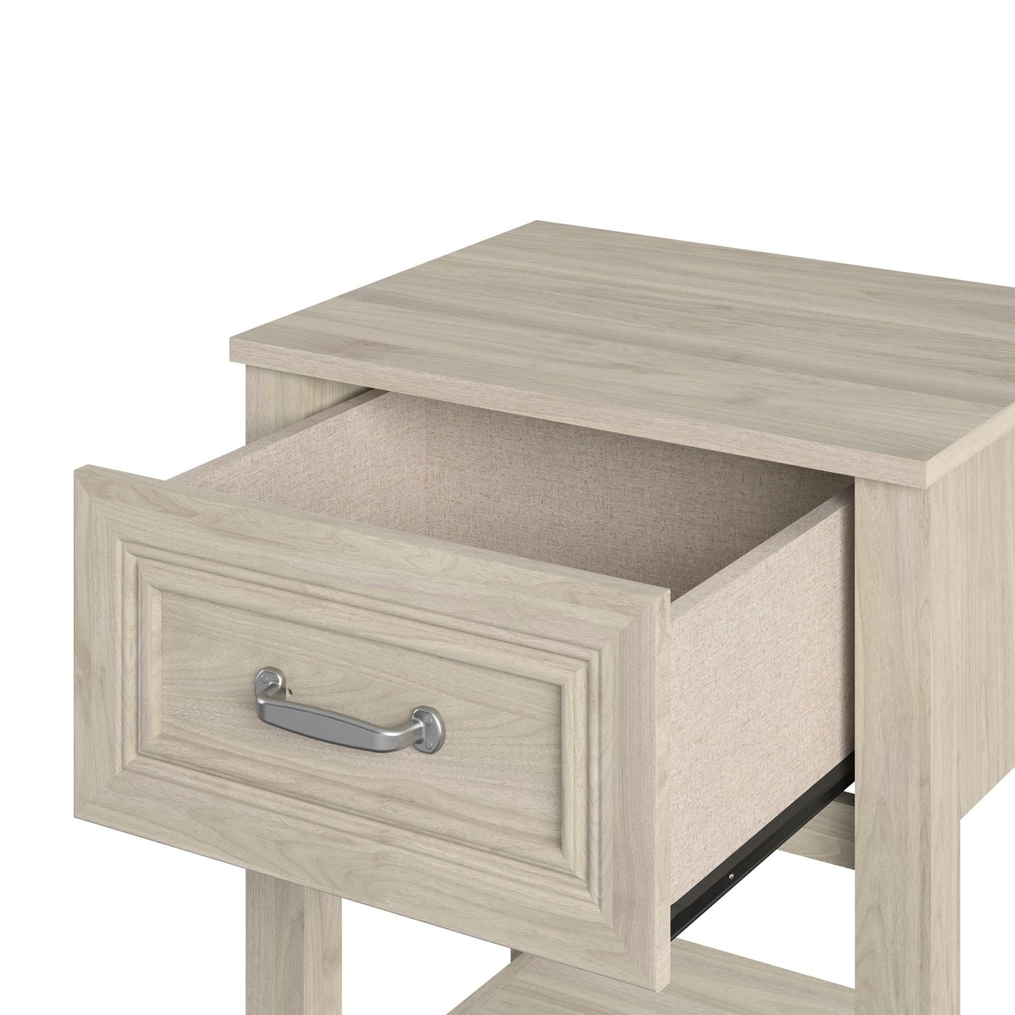Sierra Ridge Levi Kids’ 1 Drawer Nightstand and Lower Shelf - Light Walnut