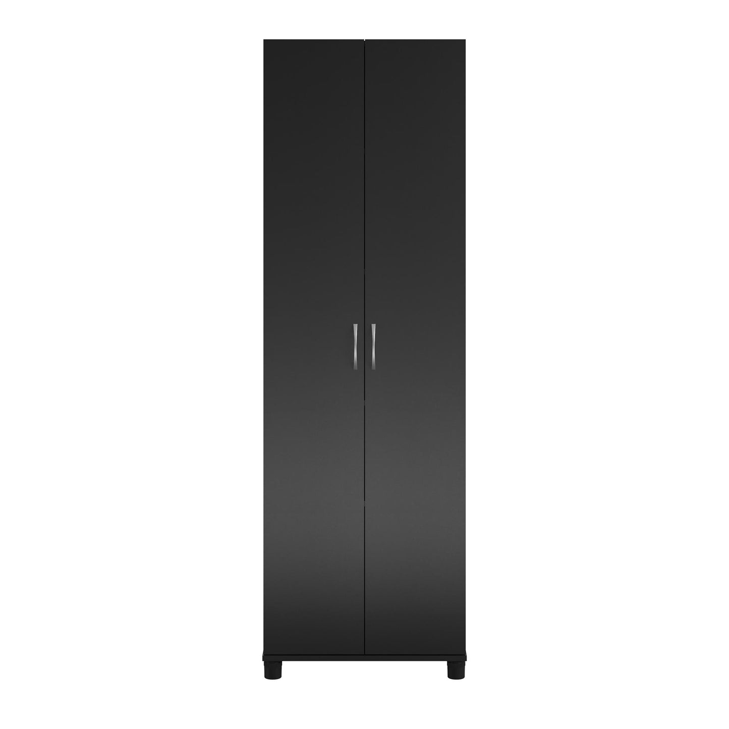 Basin 24 Inch 2 Door Utility Storage Cabinet - Black