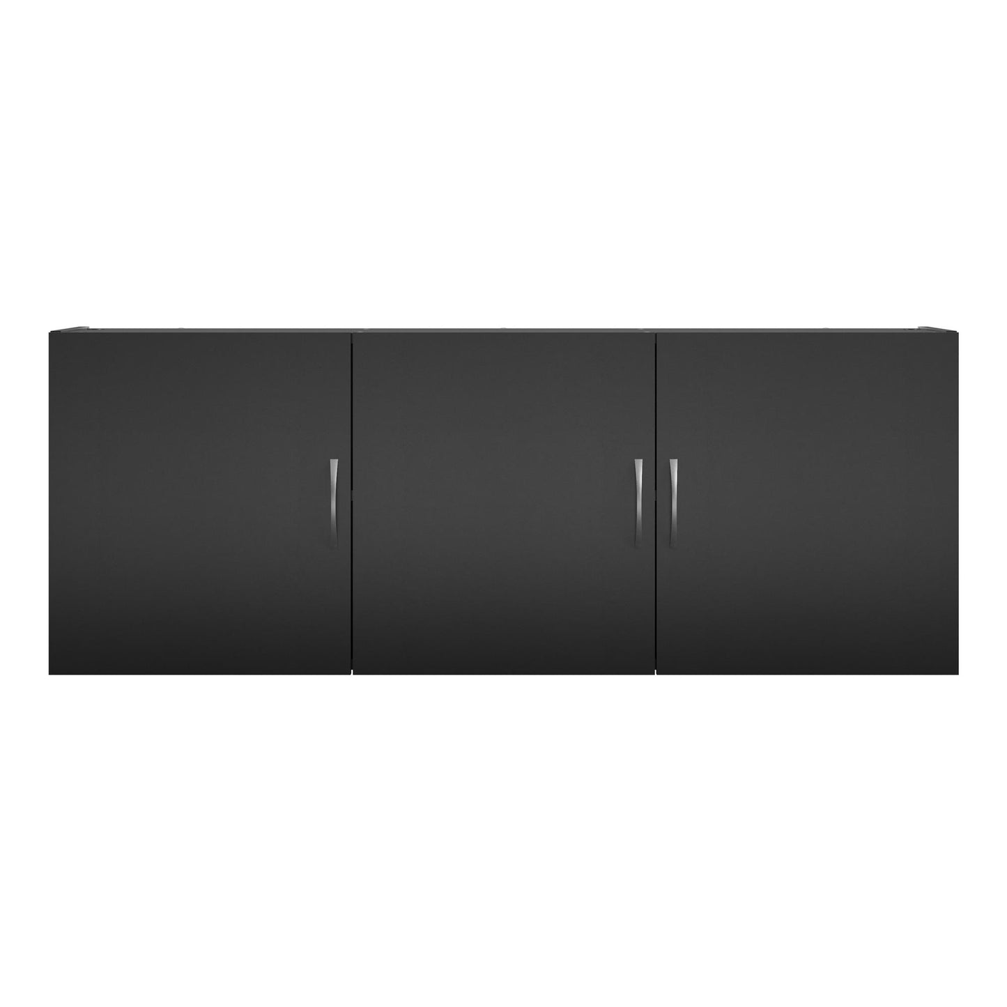 Basin 54 Inch 3 Door Wall Storage Cabinet - Black