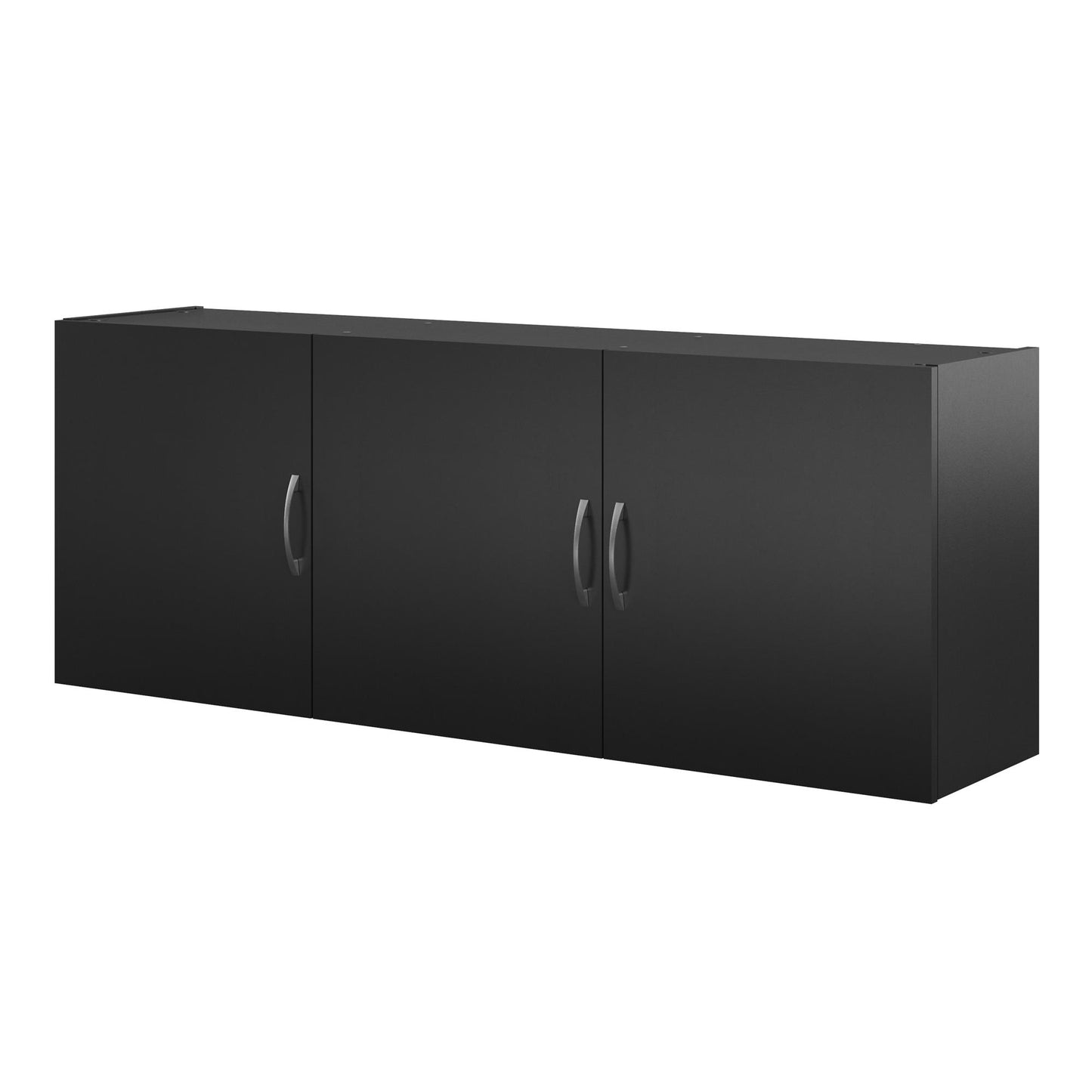 Basin 54 Inch 3 Door Wall Storage Cabinet - Black