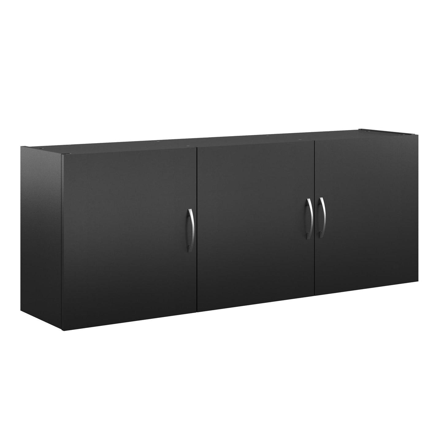 Basin 54 Inch 3 Door Wall Storage Cabinet - Black