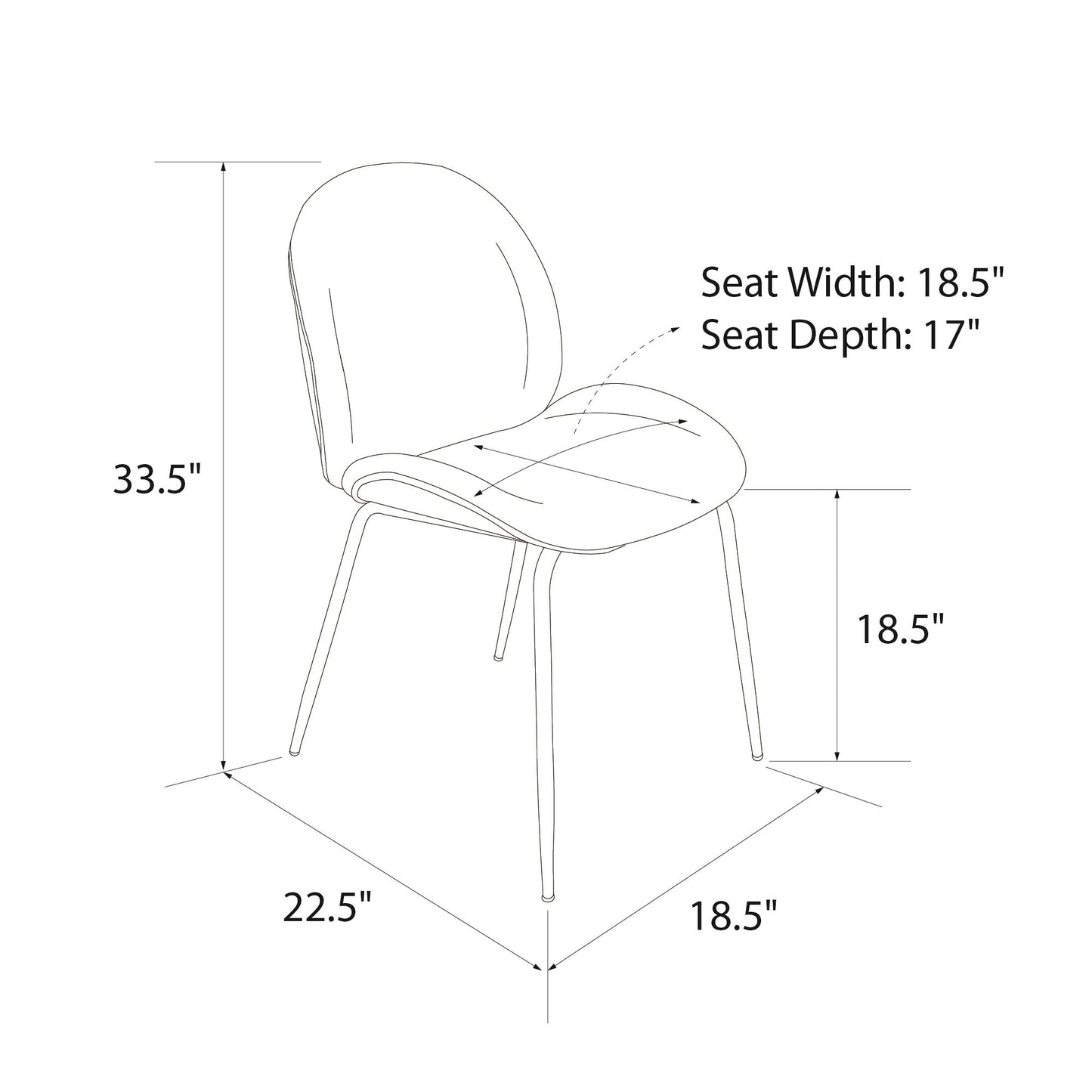 Astor Upholstered Dining Chair - Green