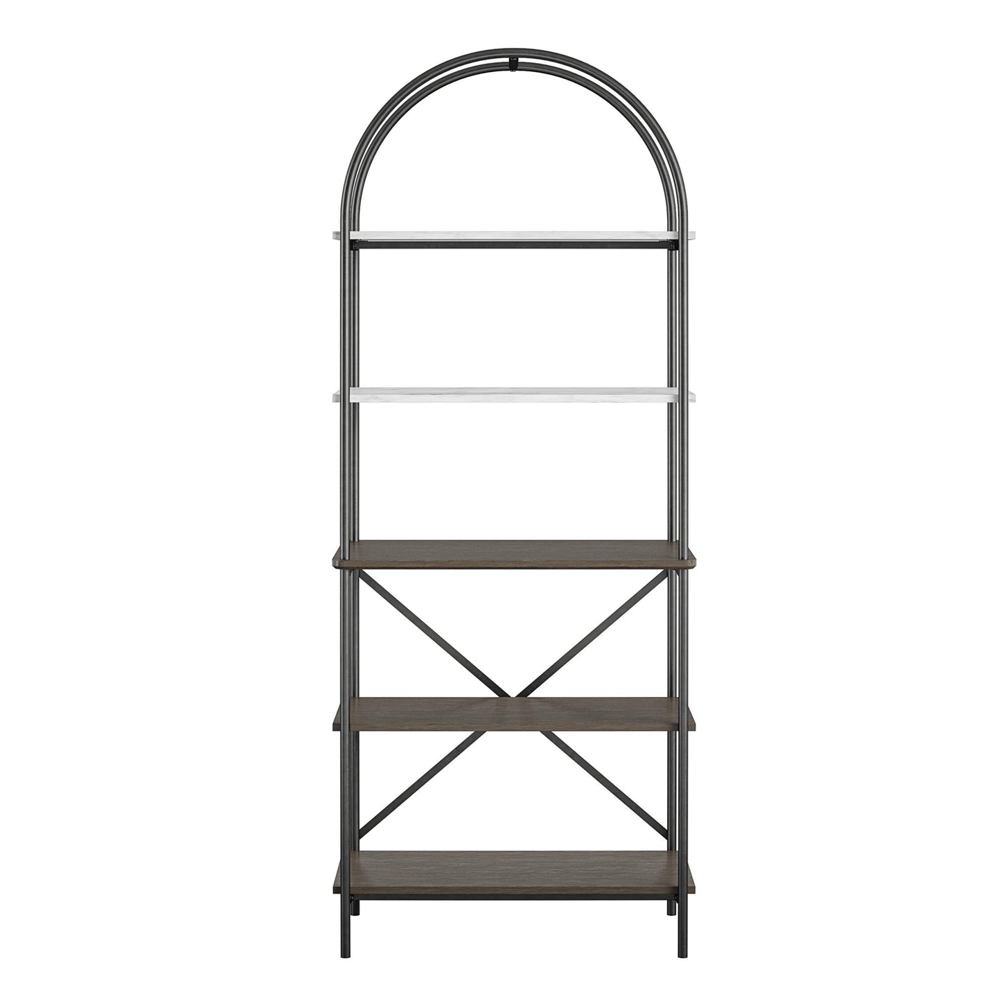 Vivinne 5 Shelf Bookcase - Gray (Wood Grain)