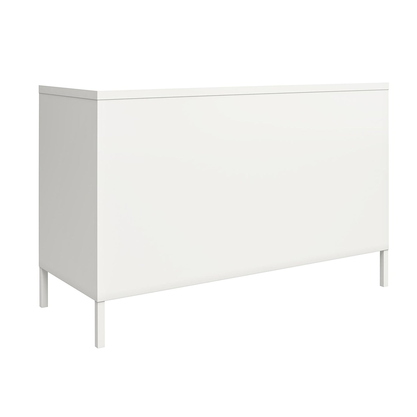 Shadwick 2 Door Metal Locker Accent Cabinet with 2 Shelves - White
