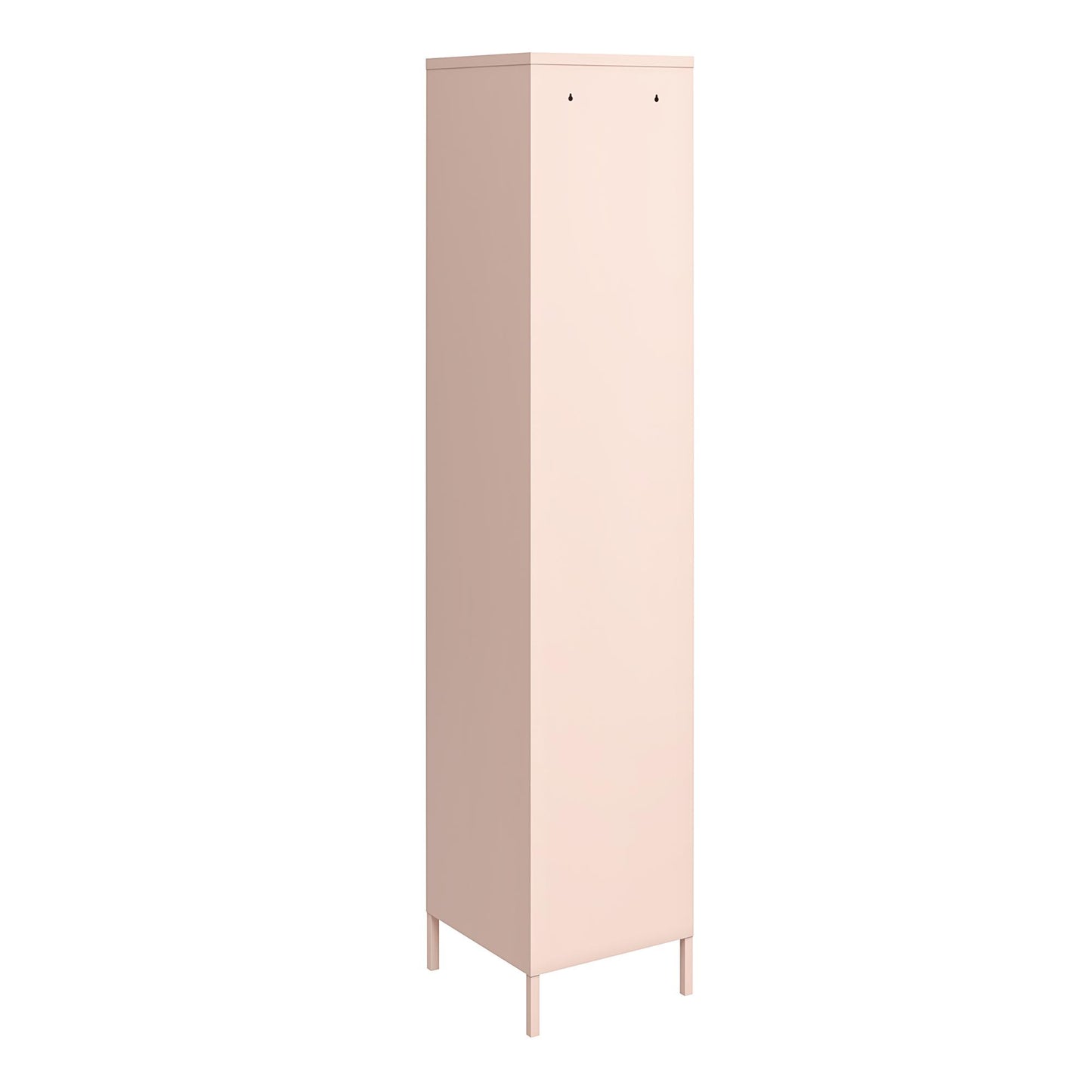 Shadwick Single Closed Door Metal Locker Storage Cabinet with 4 Shelves - Pink
