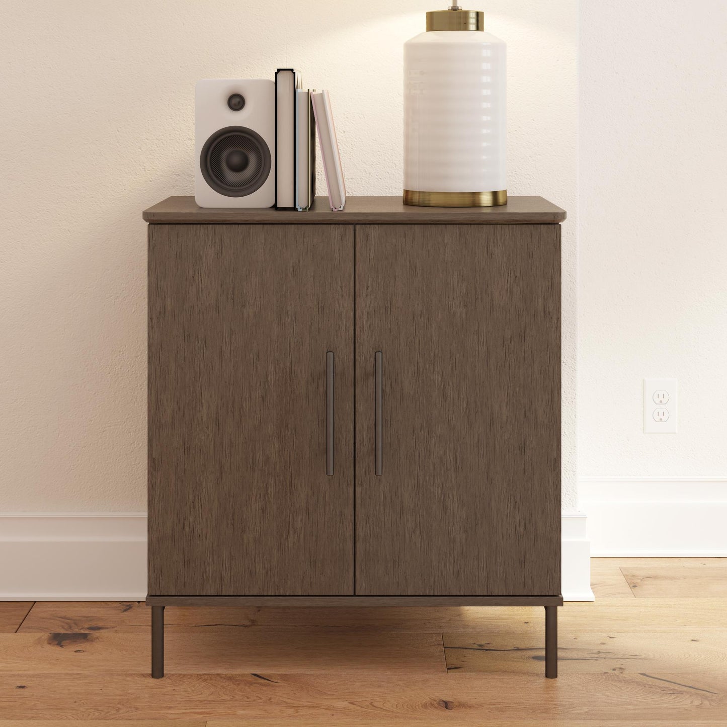 Vivinne Storage Cabinet - Gray (Wood Grain)