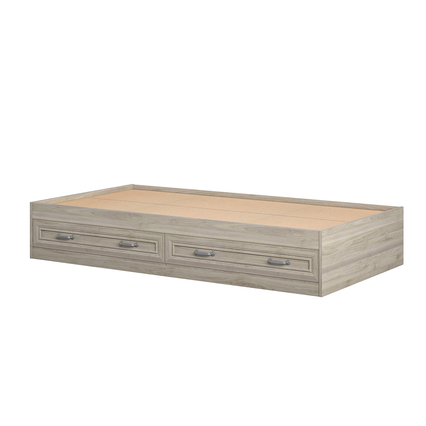 Sierra Ridge Levi Bed with 2 Large Storage Drawers - Light Walnut - Twin