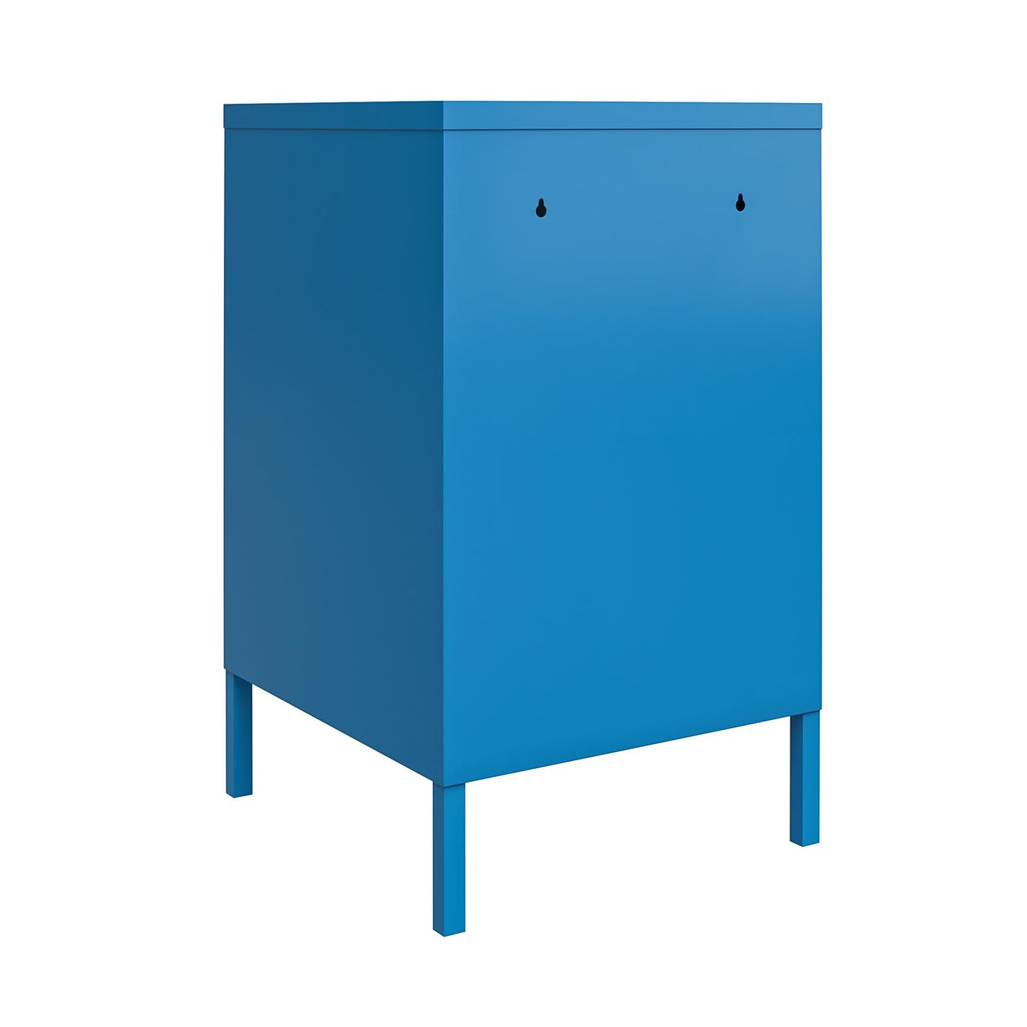 Cache Metal Locker Style Livingroom End Table, Blue - Blue