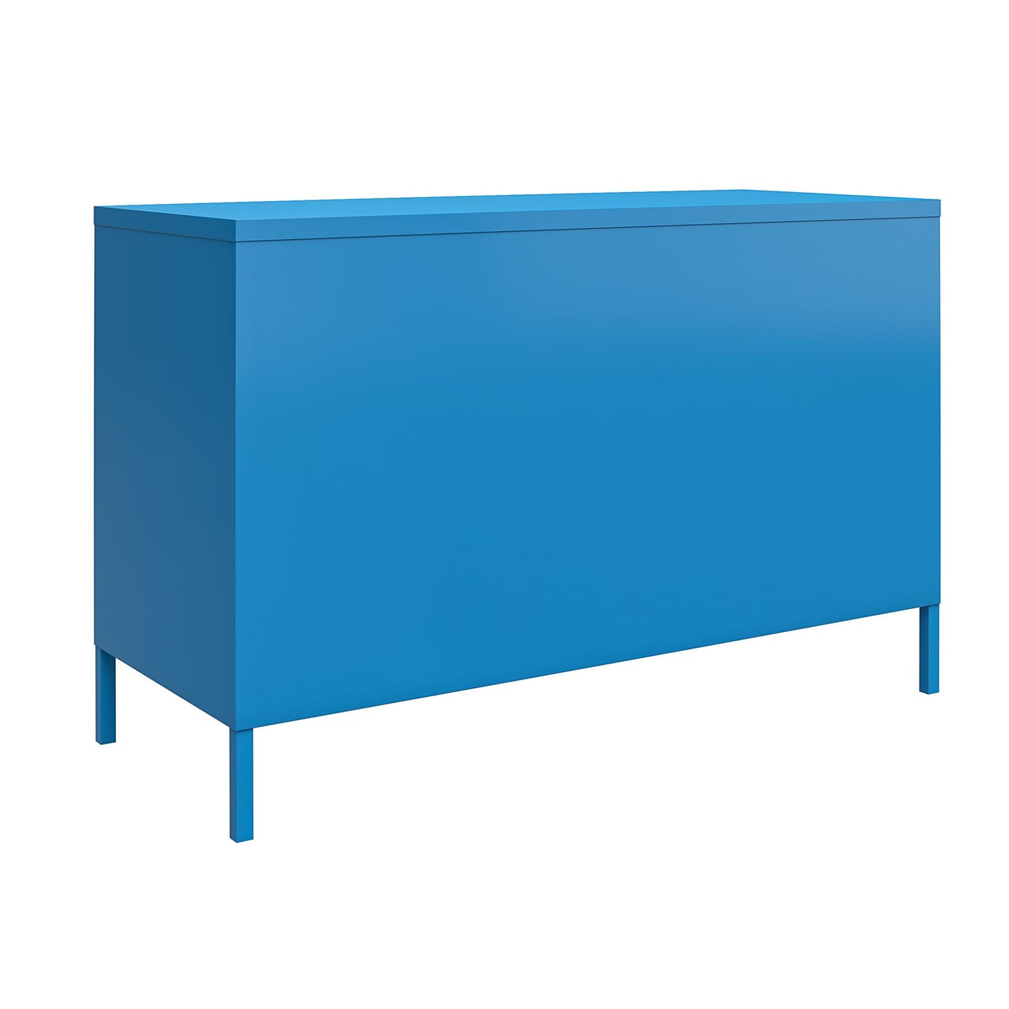 Cache 2 Door Wide Metal Locker Accent Storage Cabinet, Blue - Blue