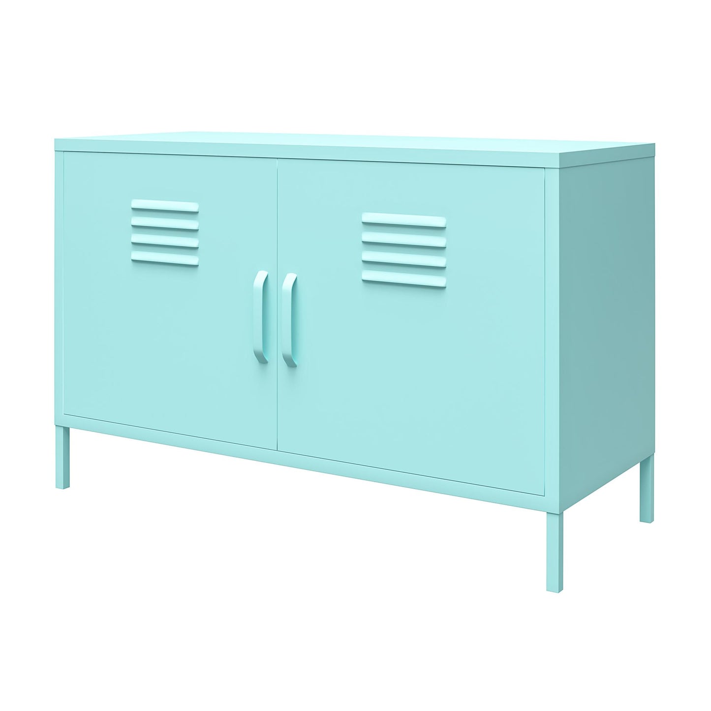 Cache 2 Door Metal Locker Accent Cabinet - Spearmint