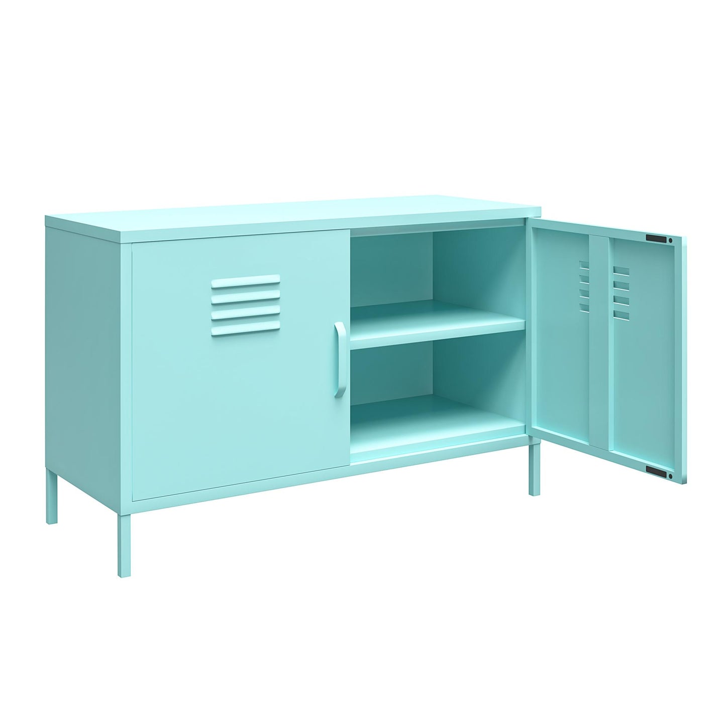 Cache 2 Door Metal Locker Accent Cabinet - Spearmint