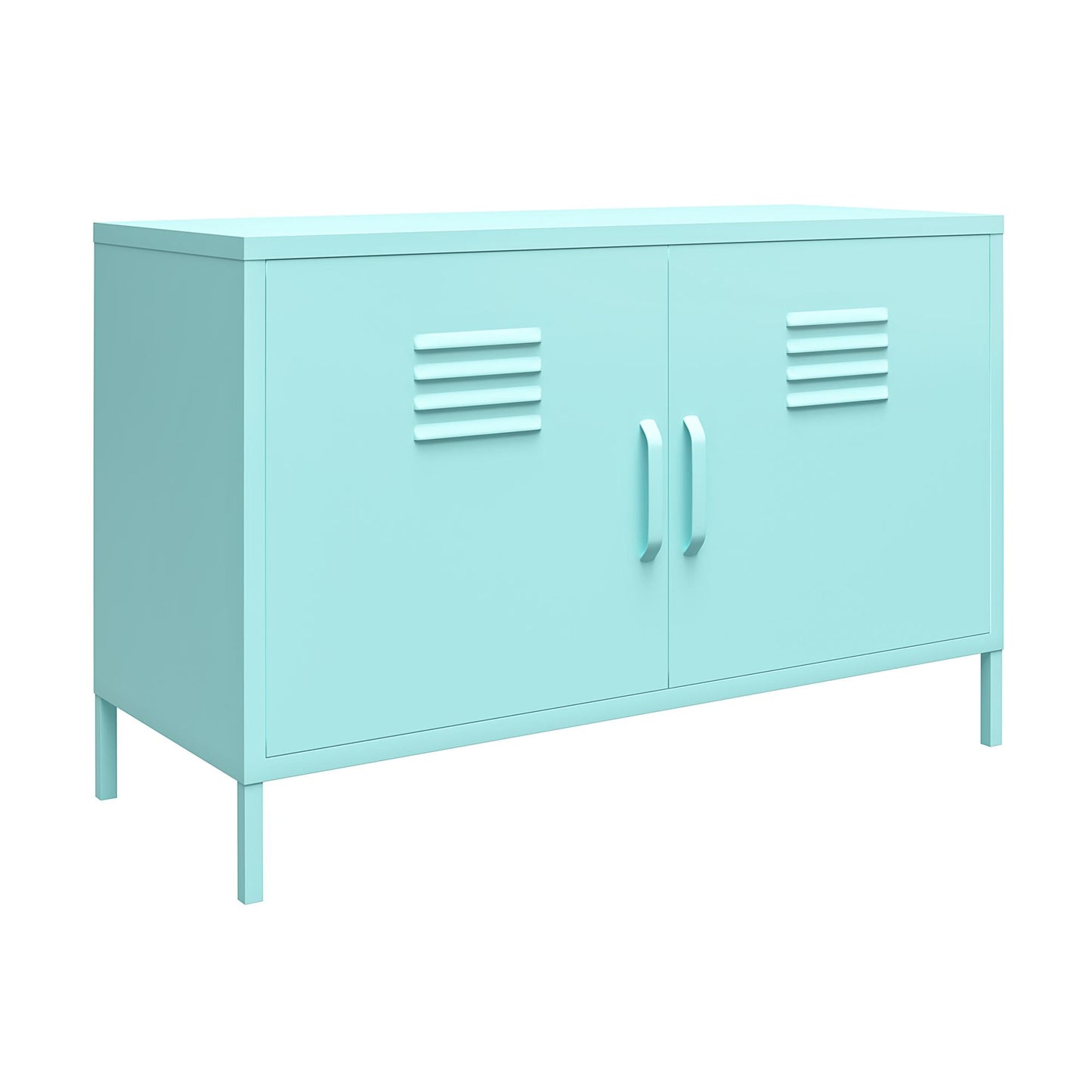 Cache 2 Door Metal Locker Accent Cabinet - Spearmint
