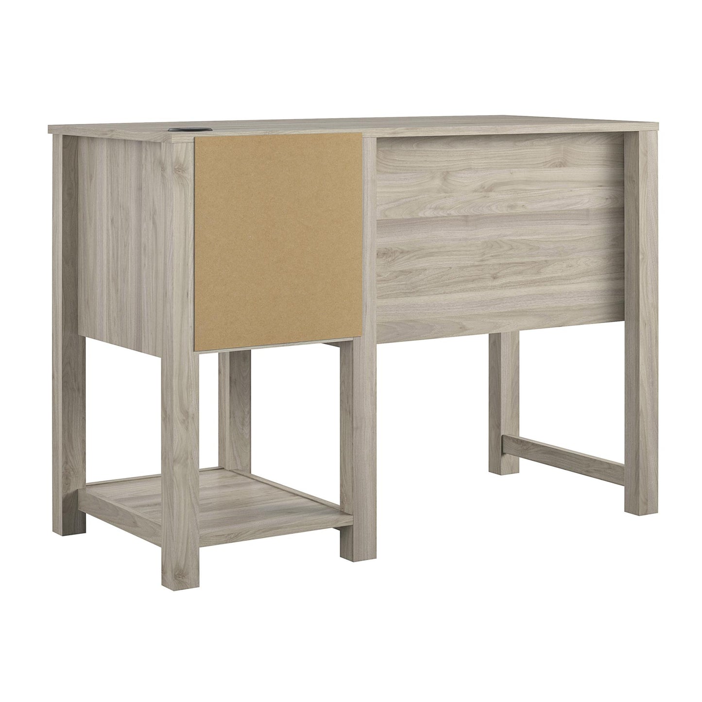 Sierra Ridge Levi Single Pedestal Kids’ Desk with 2 Drawers - Light Walnut
