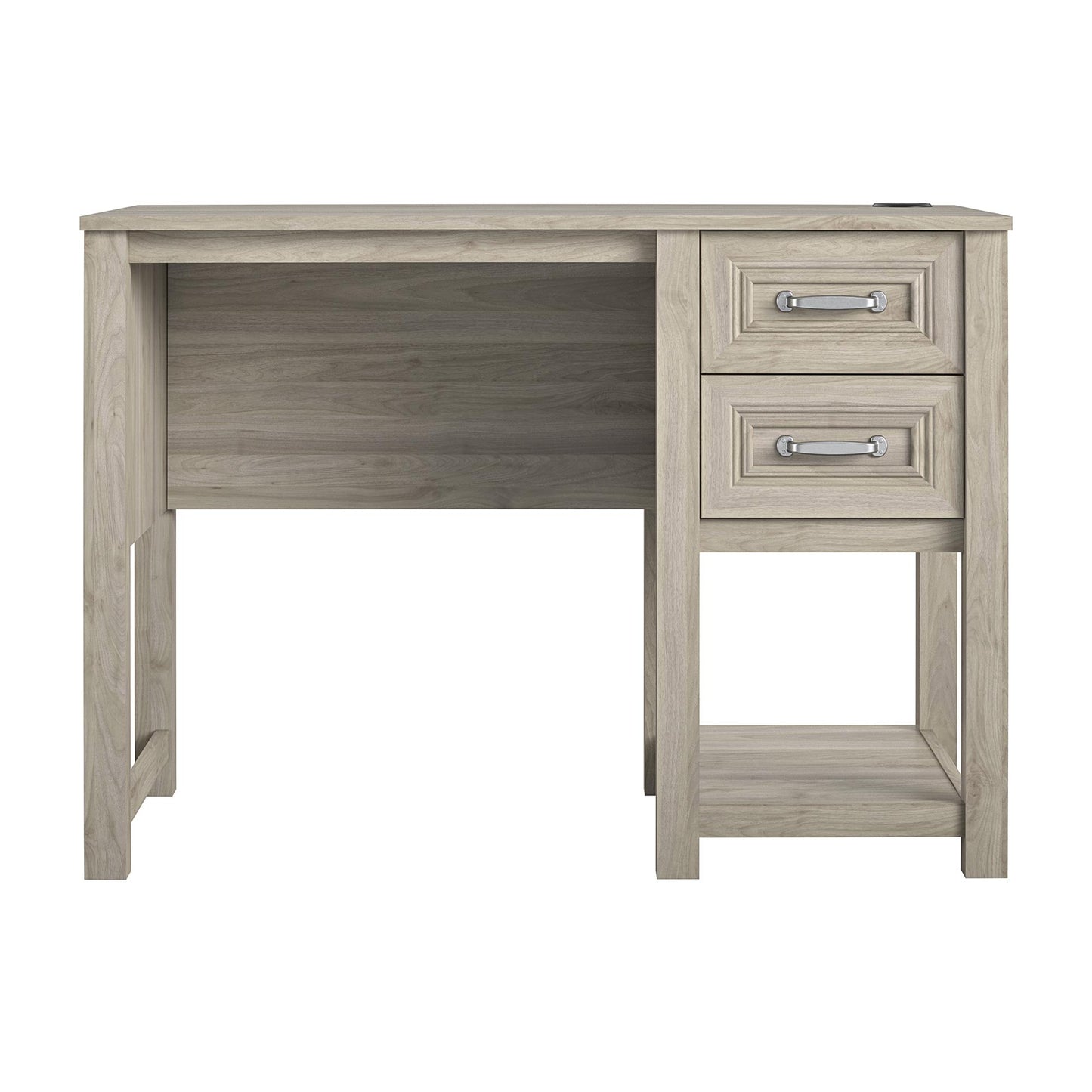 Sierra Ridge Levi Single Pedestal Kids’ Desk with 2 Drawers - Light Walnut