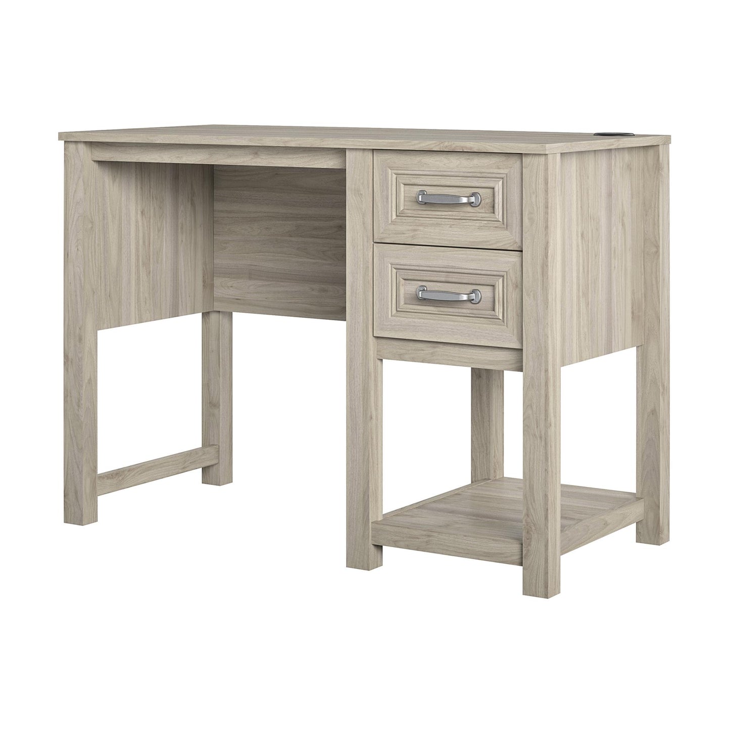 Sierra Ridge Levi Single Pedestal Kids’ Desk with 2 Drawers - Light Walnut