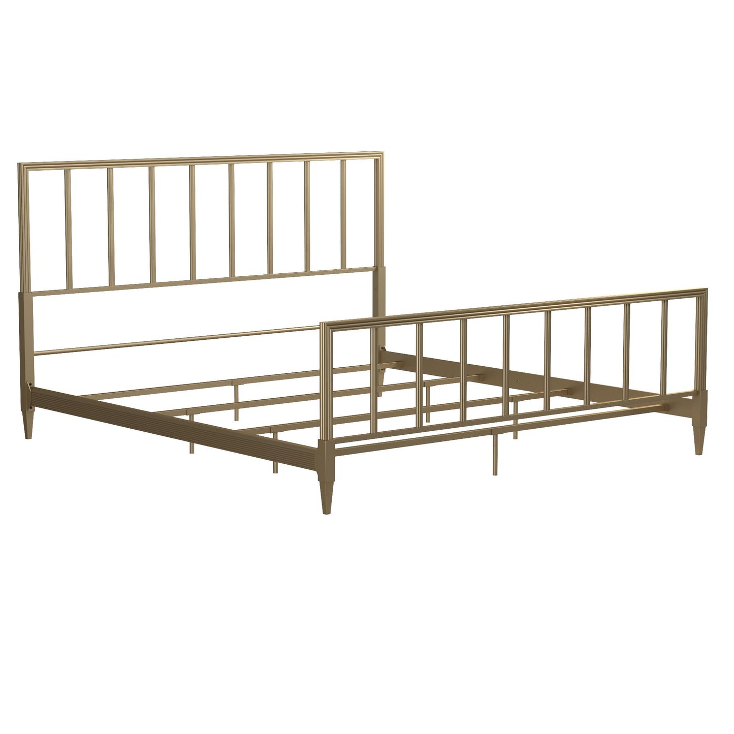 Blair Brass Metal Bed - Gold - King