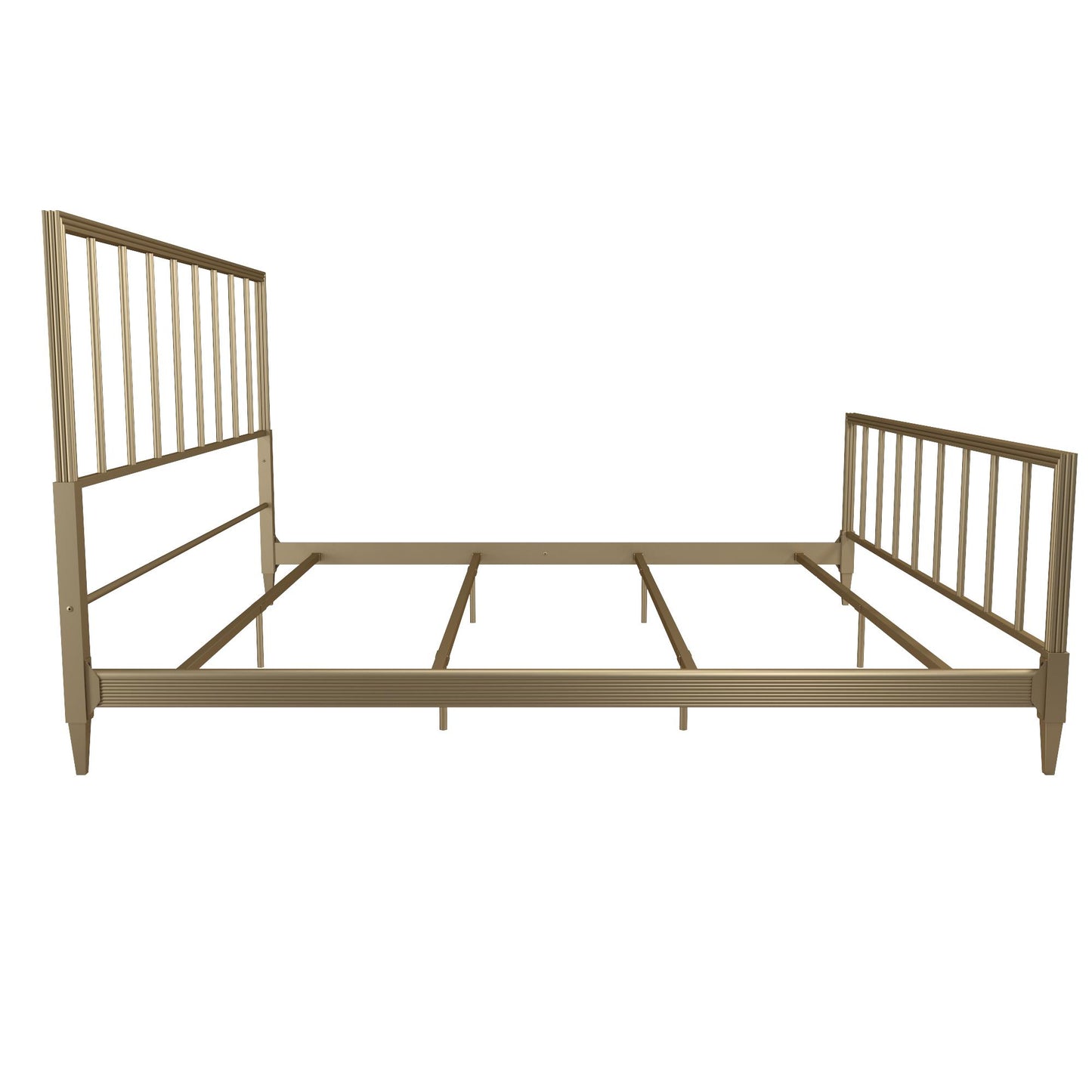 Blair Brass Metal Bed - Gold - King