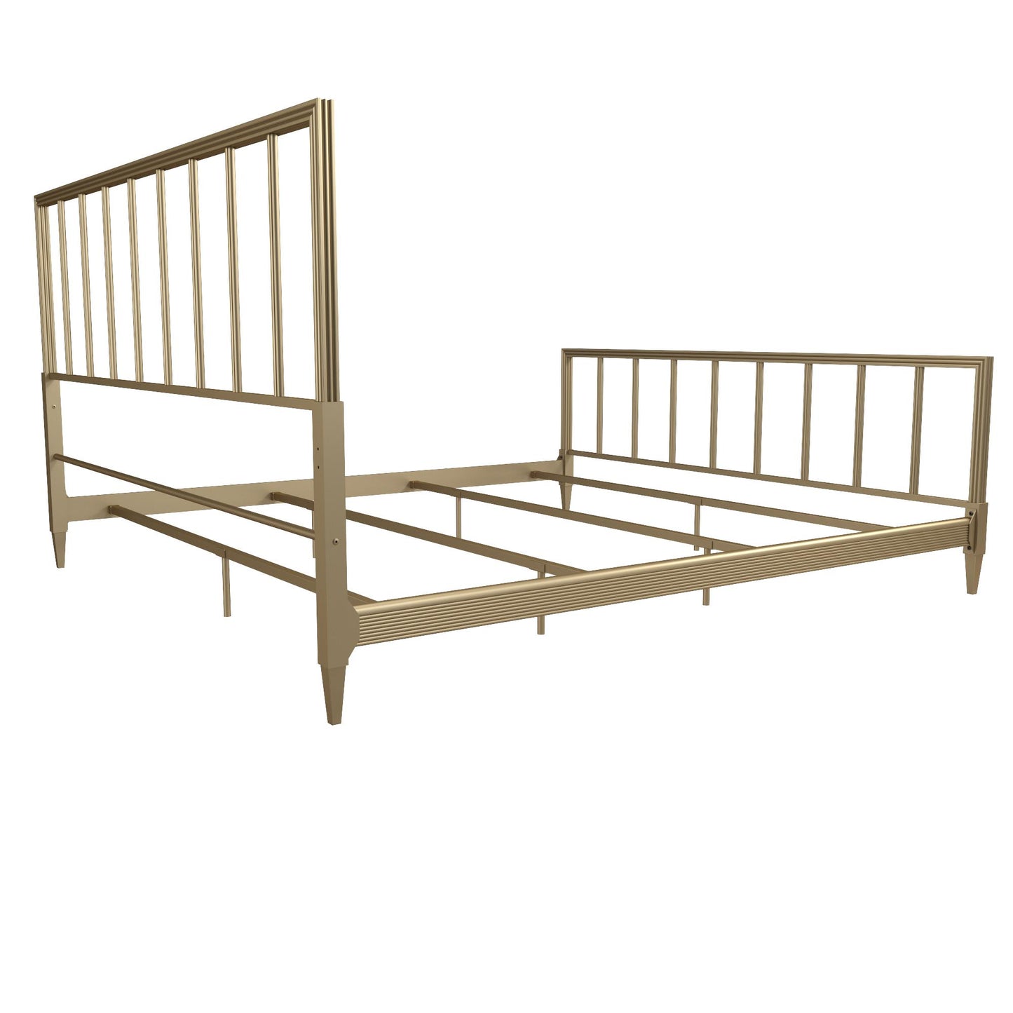 Blair Brass Metal Bed - Gold - King