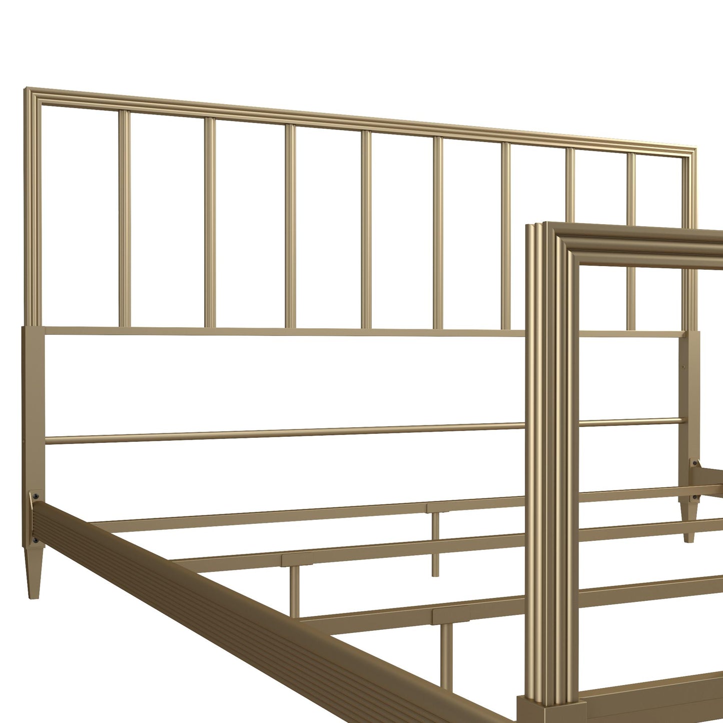 Blair Brass Metal Bed - Gold - King
