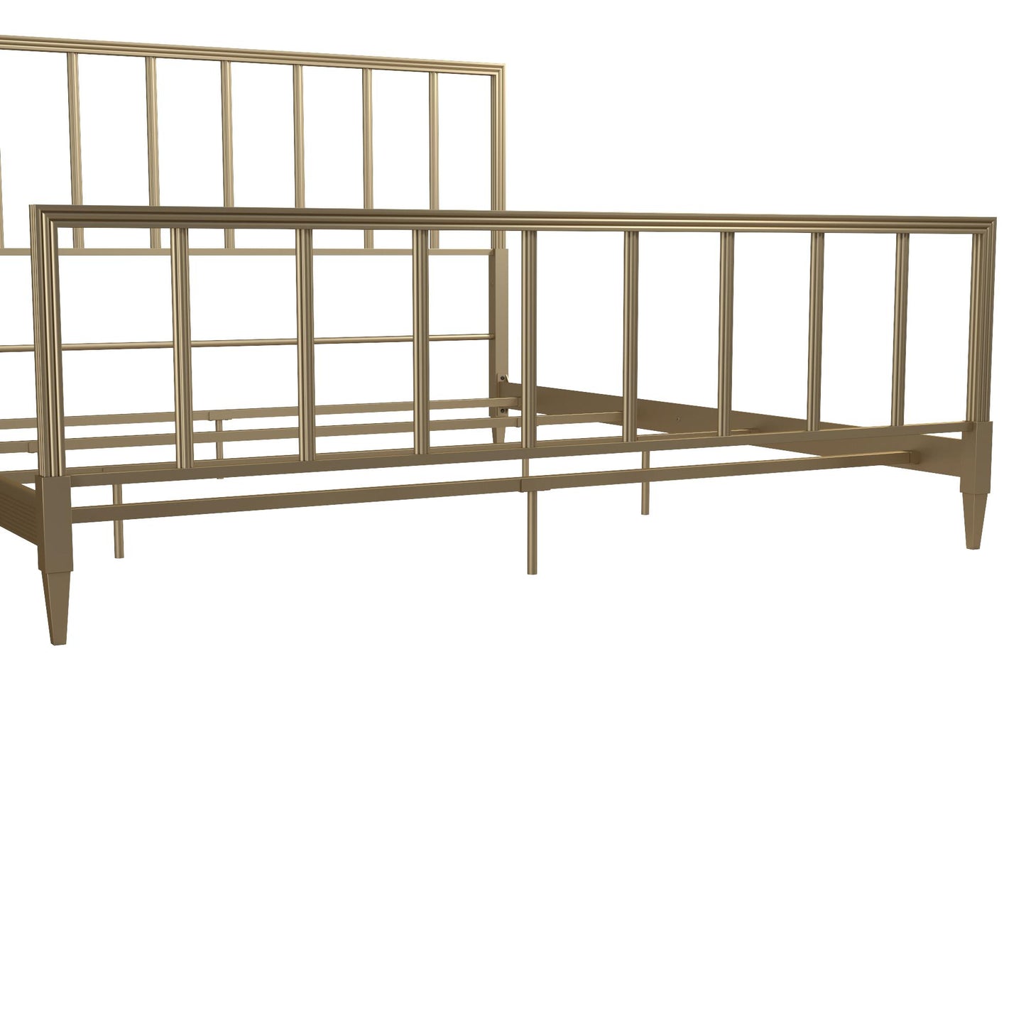 Blair Brass Metal Bed - Gold - King