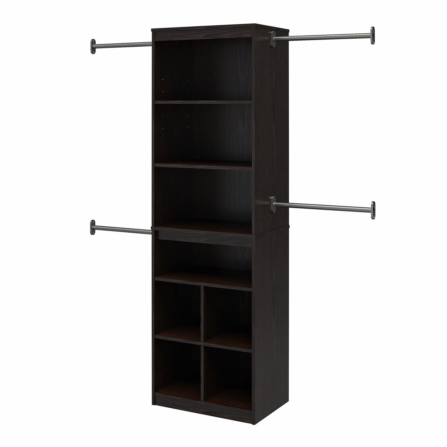 Systembuild Evolution Closet Storage System, Espresso - Espresso