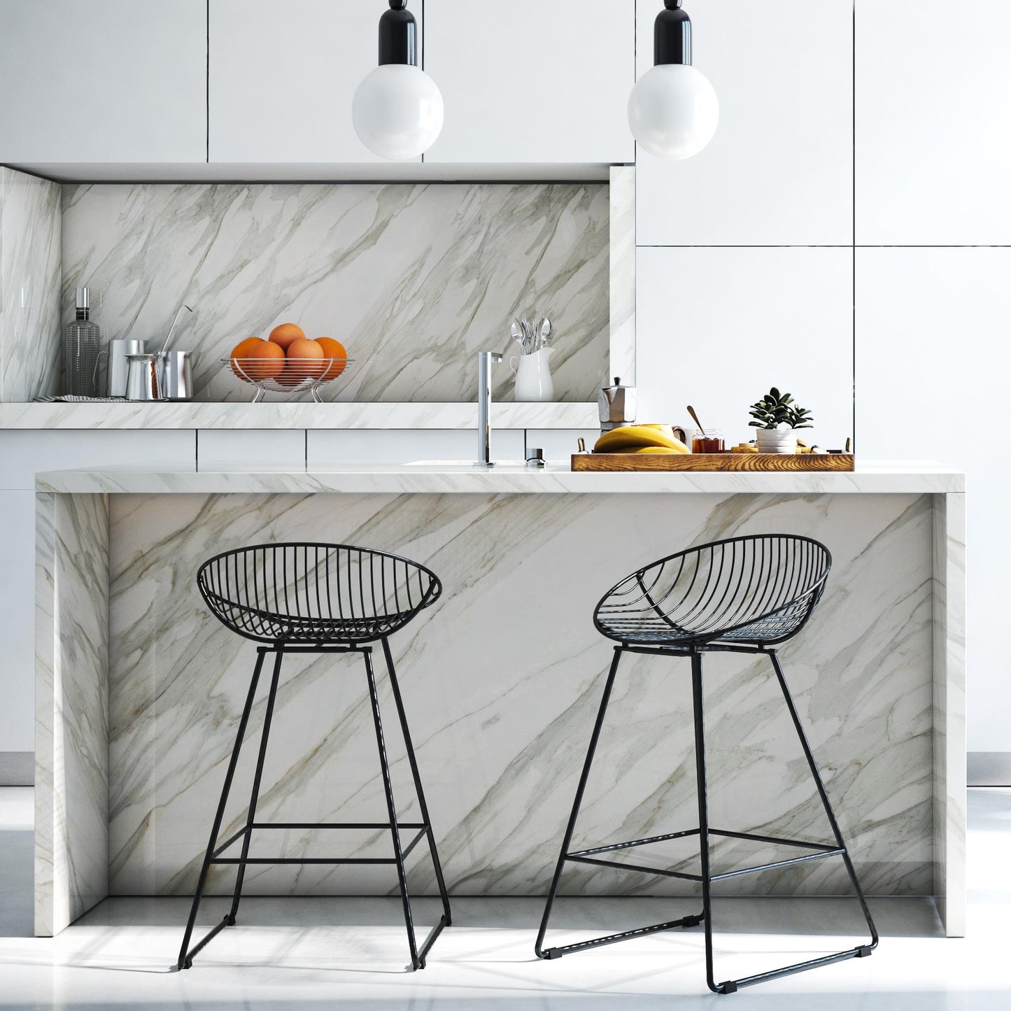 Ellis Wire Counter Stool - Black