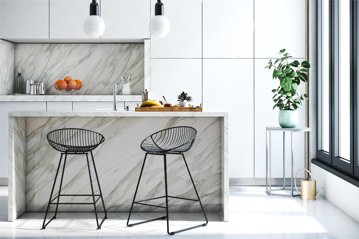 Ellis Wire Counter Stool - Black