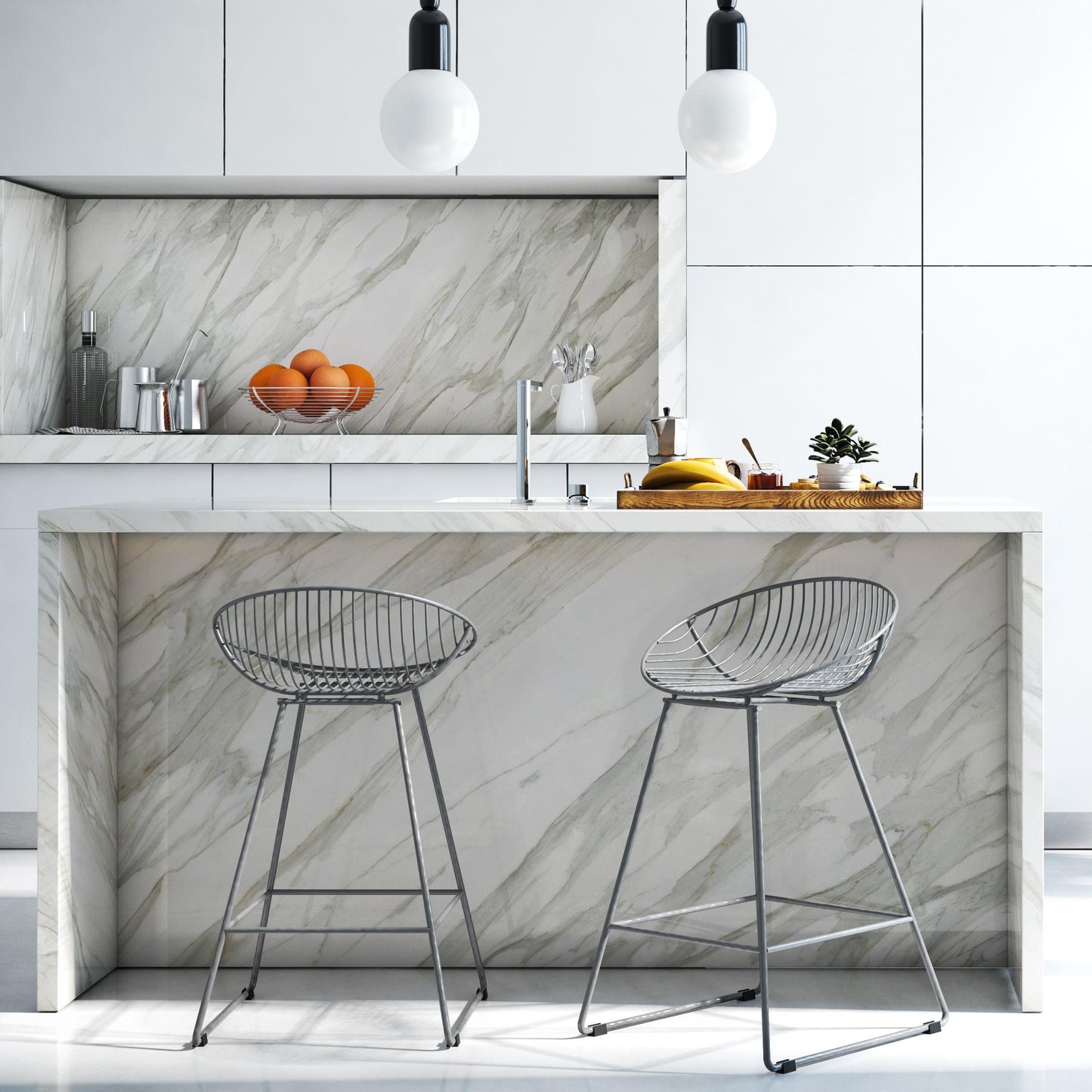 Ellis Wire Counter Stool - Gray