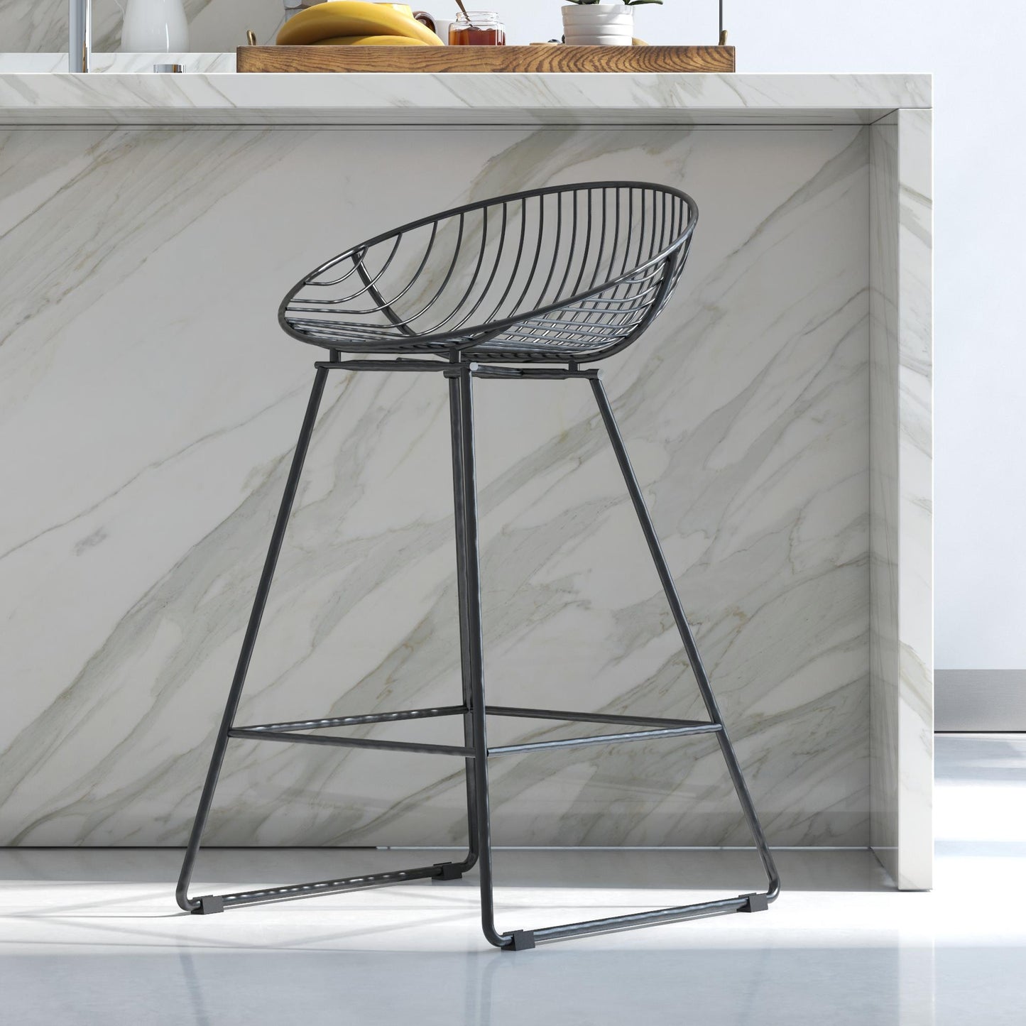 Ellis Wire Counter Stool - Black