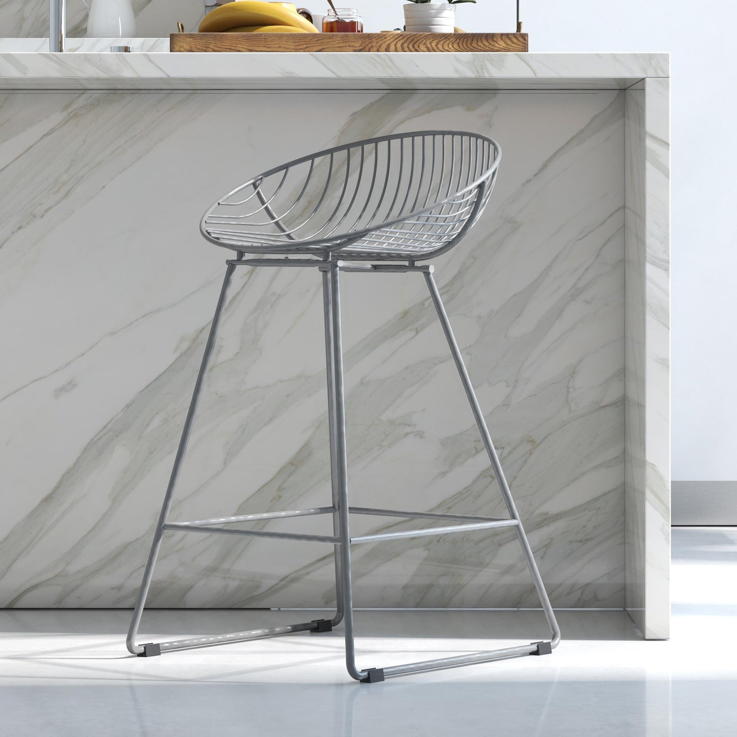 Ellis Wire Counter Stool - Gray
