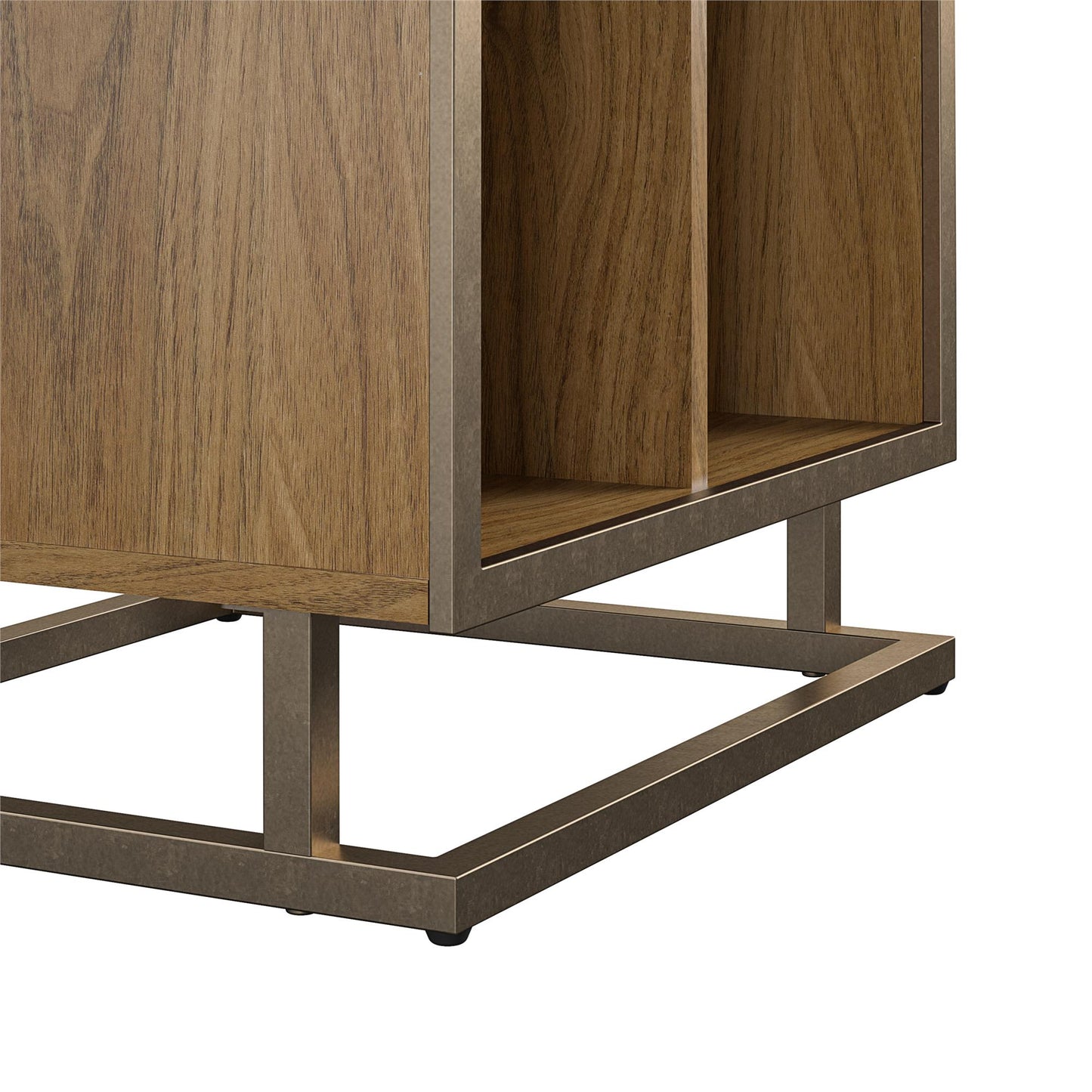 Regal Turntable Stand / End Table, Walnut - Walnut