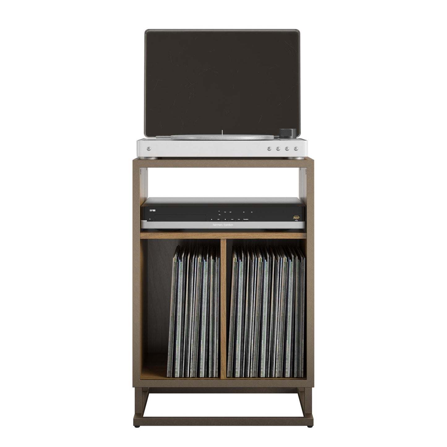 Regal Turntable Stand / End Table, Walnut - Walnut