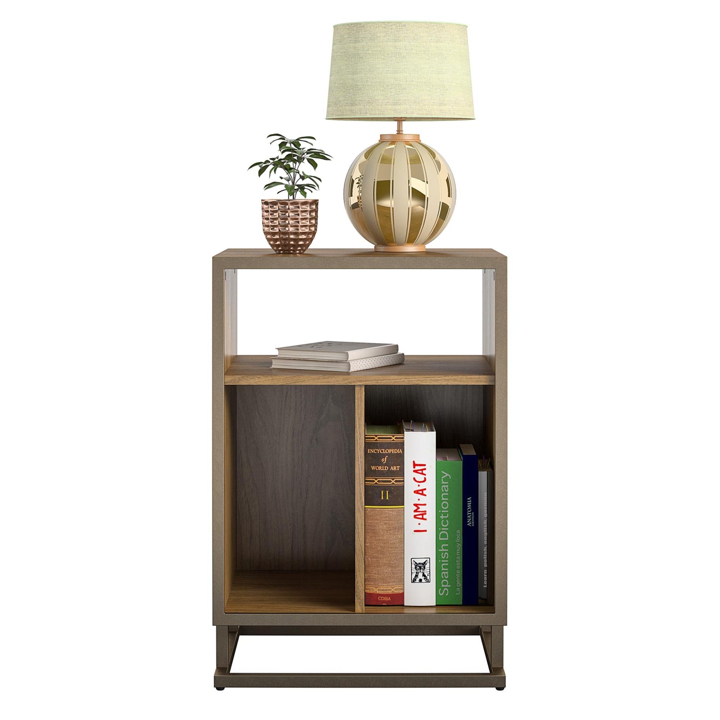 Regal Turntable Stand / End Table, Walnut - Walnut