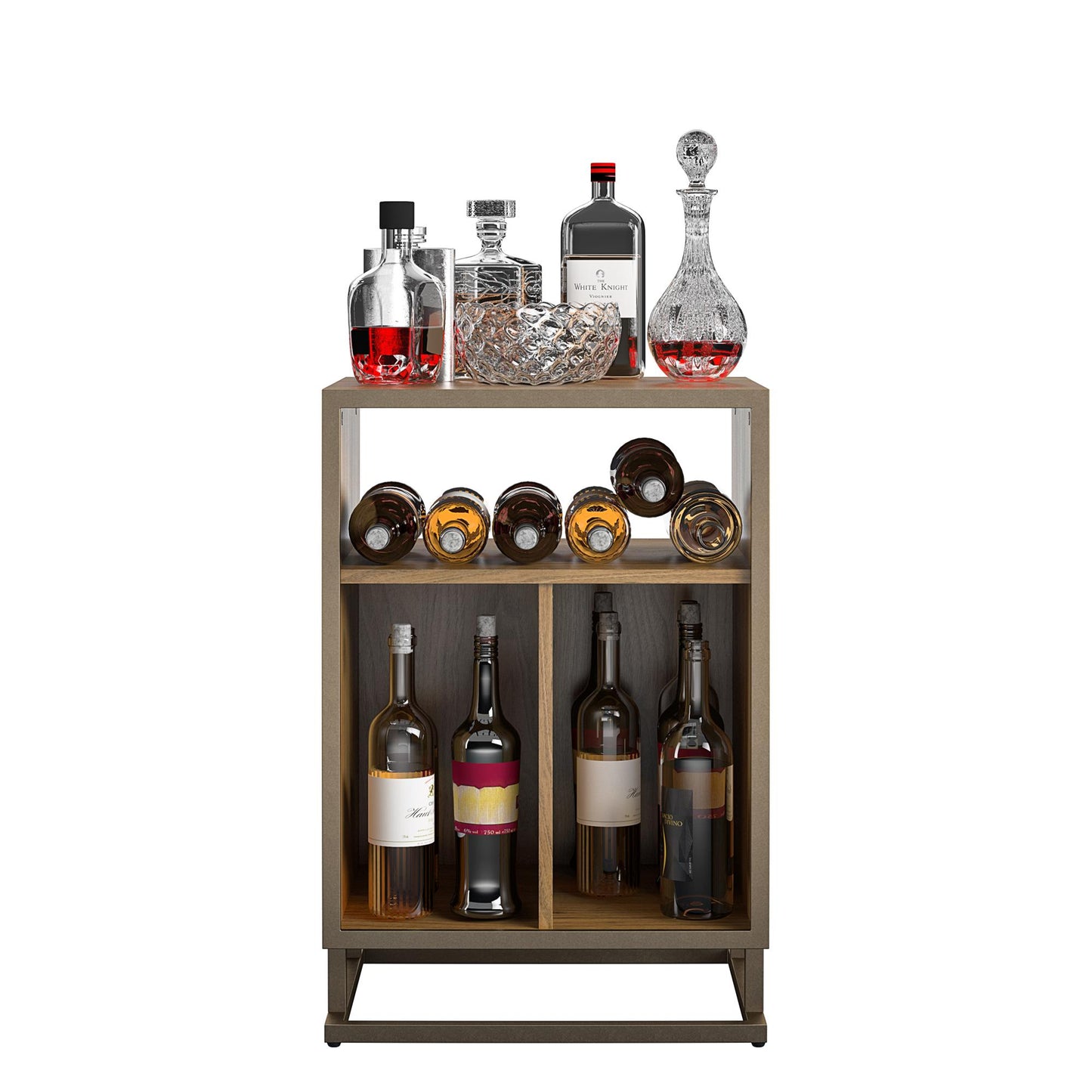 Regal Turntable Stand / End Table, Walnut - Walnut