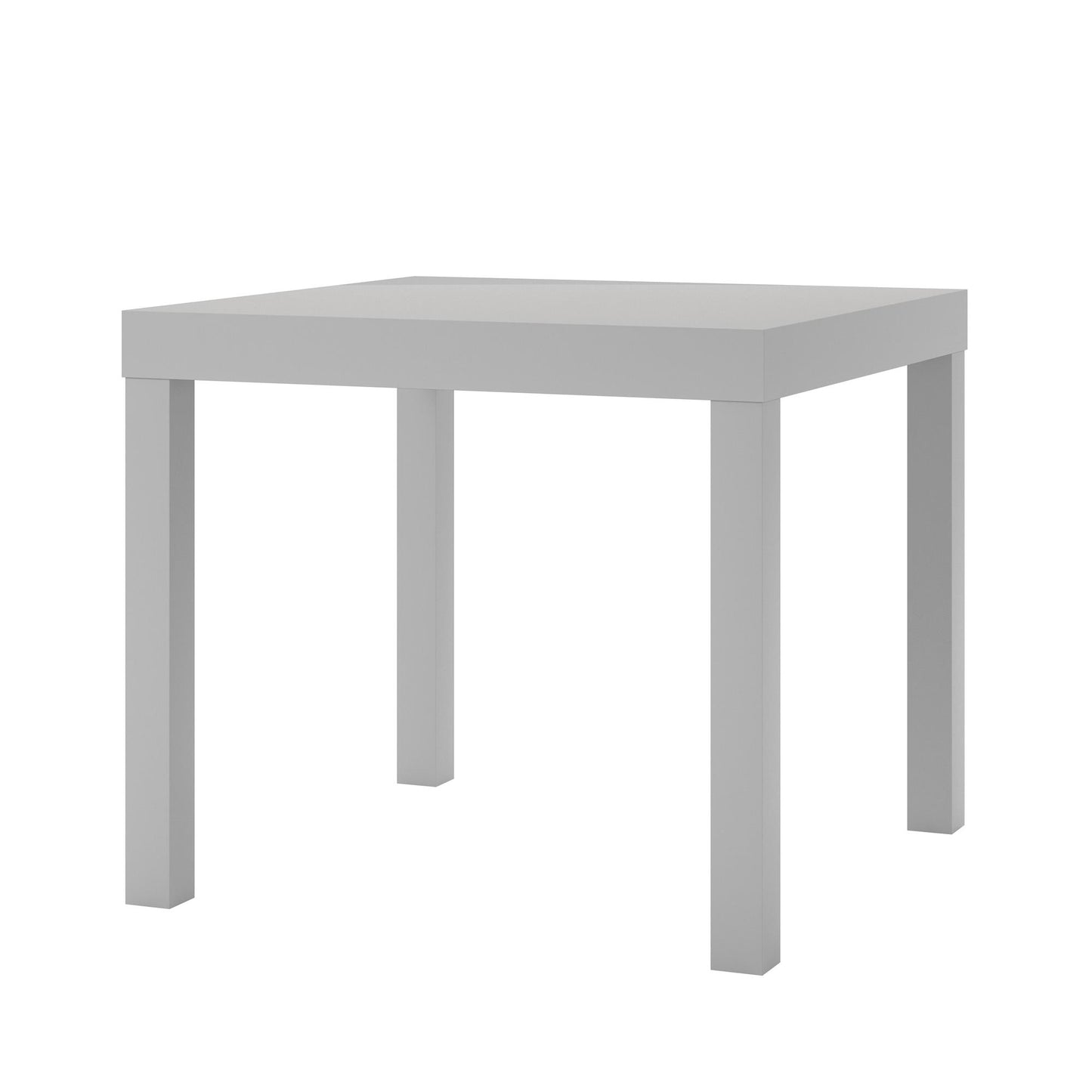 Parsons Hollow Core End Table with Large Top - Gray
