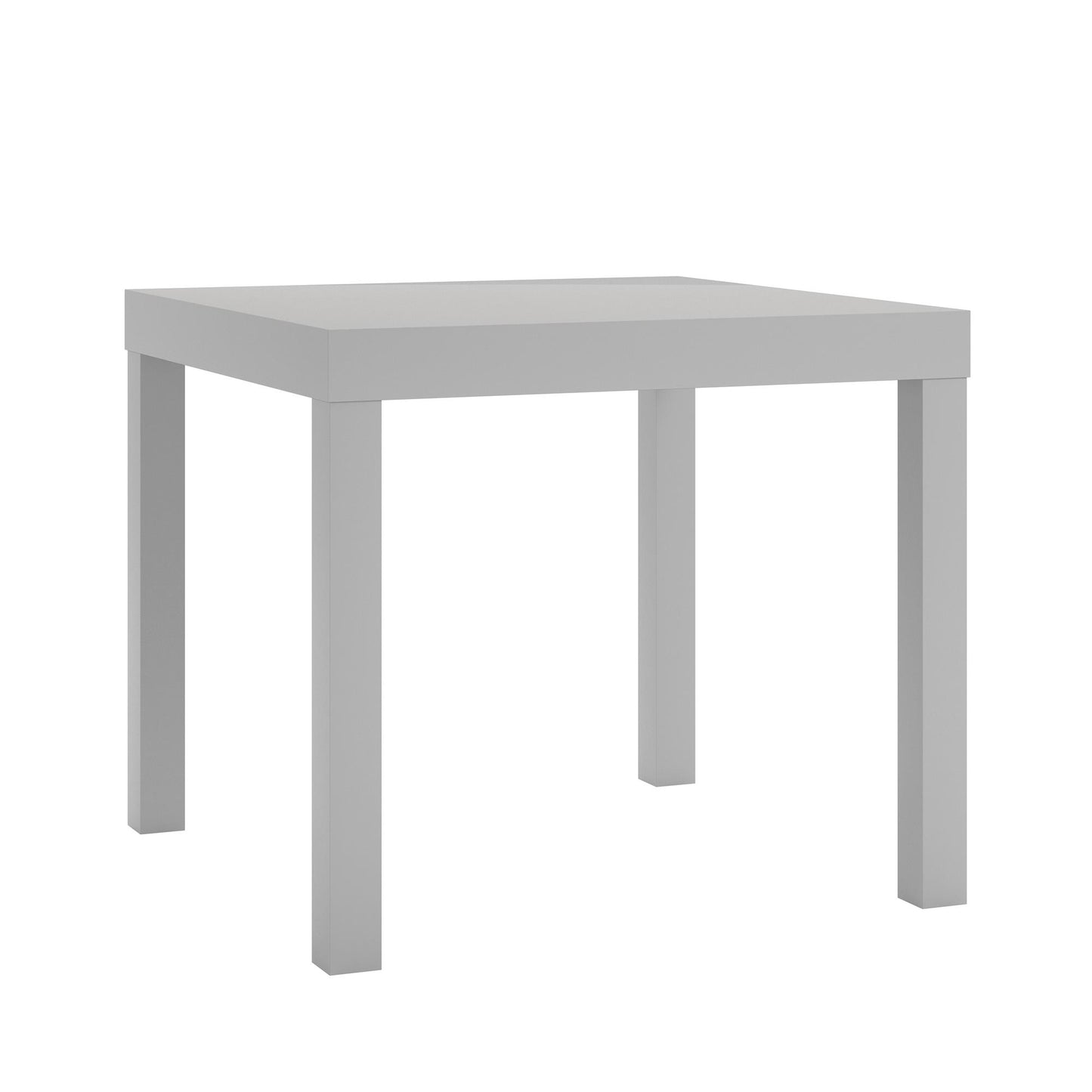Parsons Hollow Core End Table with Large Top - Gray