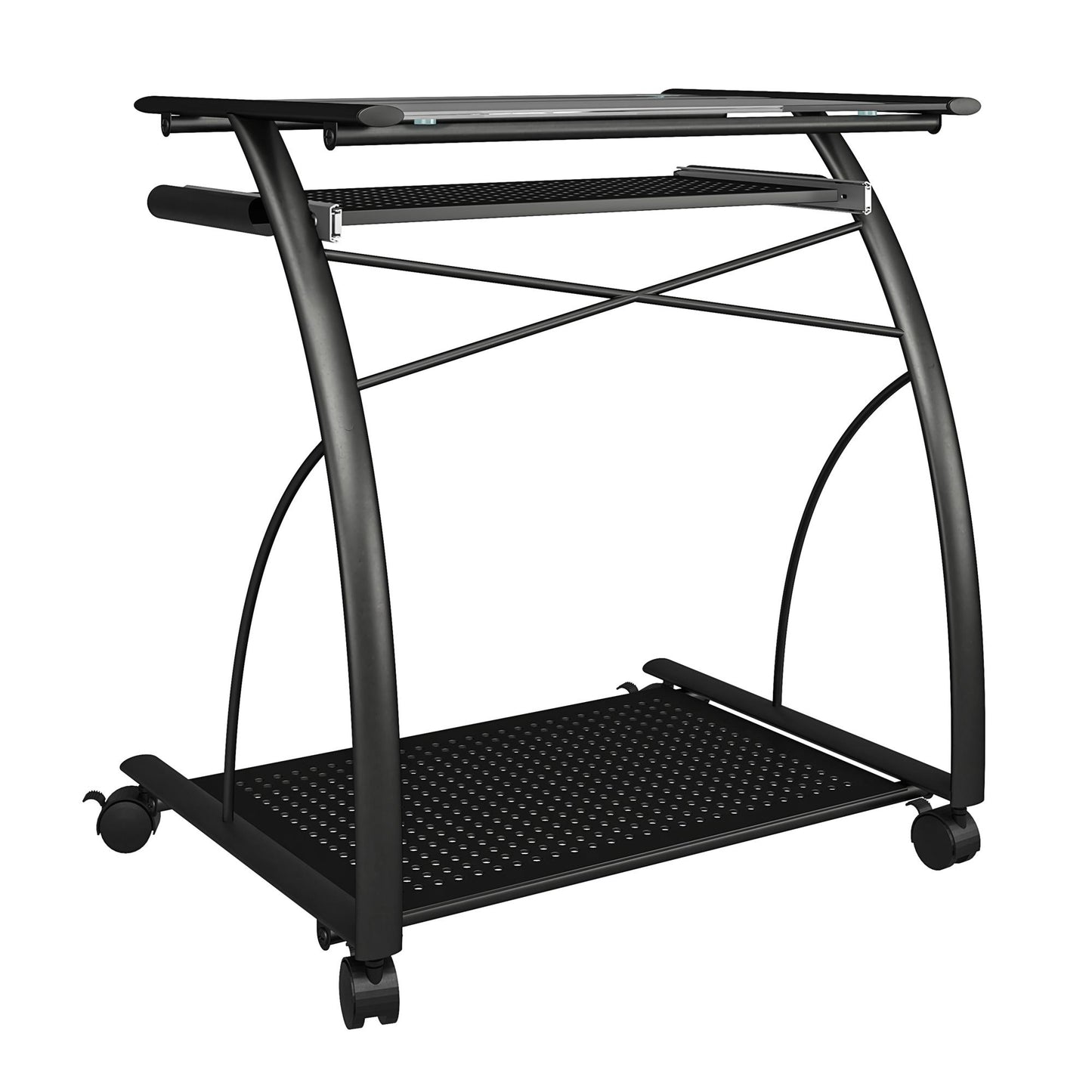 Sheldon Mobile Computer Desk - Black